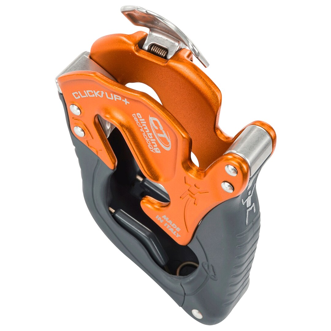 Suport de asigurare Climbing Technology Click Up+ cu carabinieră - Orange