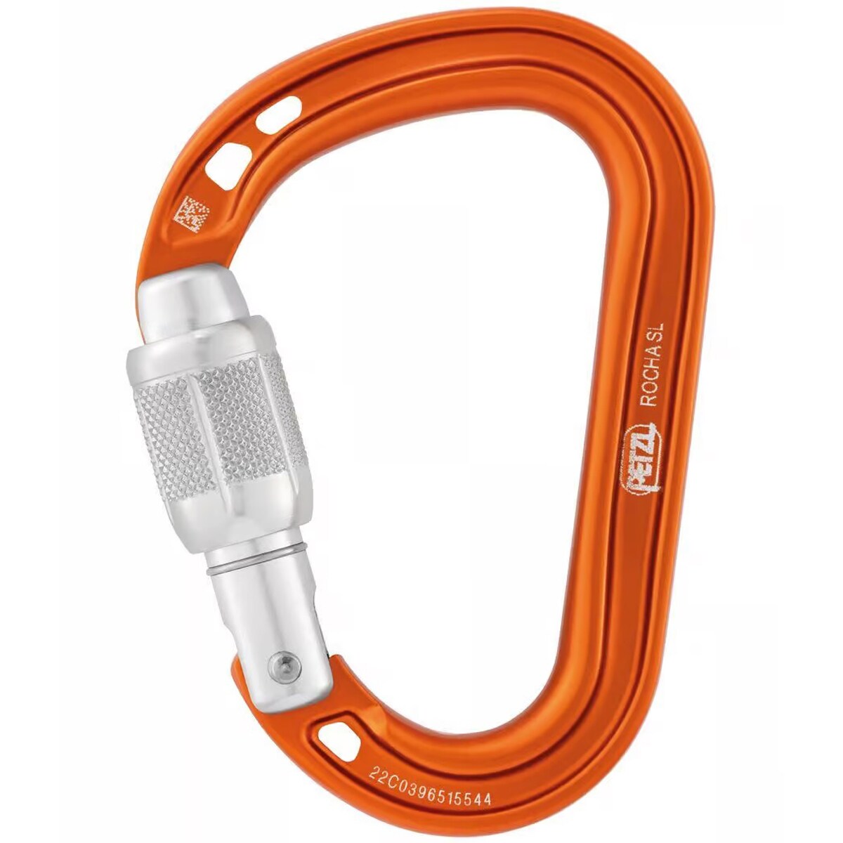 Carabină pentru alpinism Petzl Rocha Srew-Lock - Orange