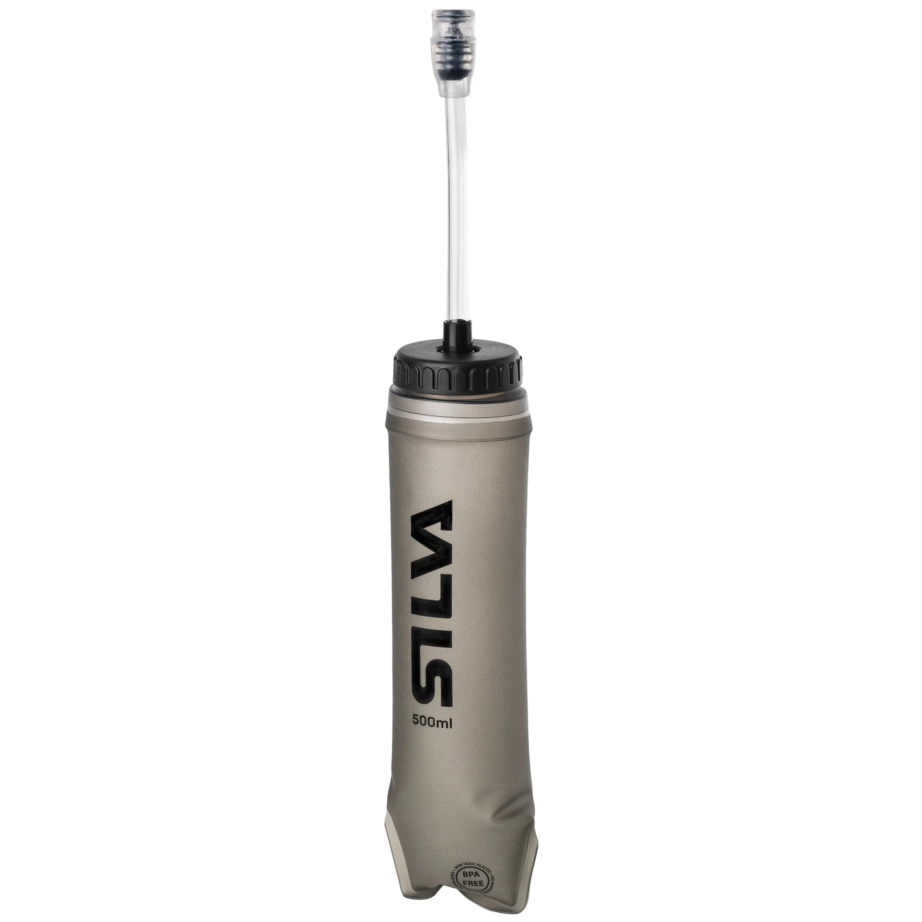 Sticlă Silva Soft Flask Straw 500 ml - Olive
