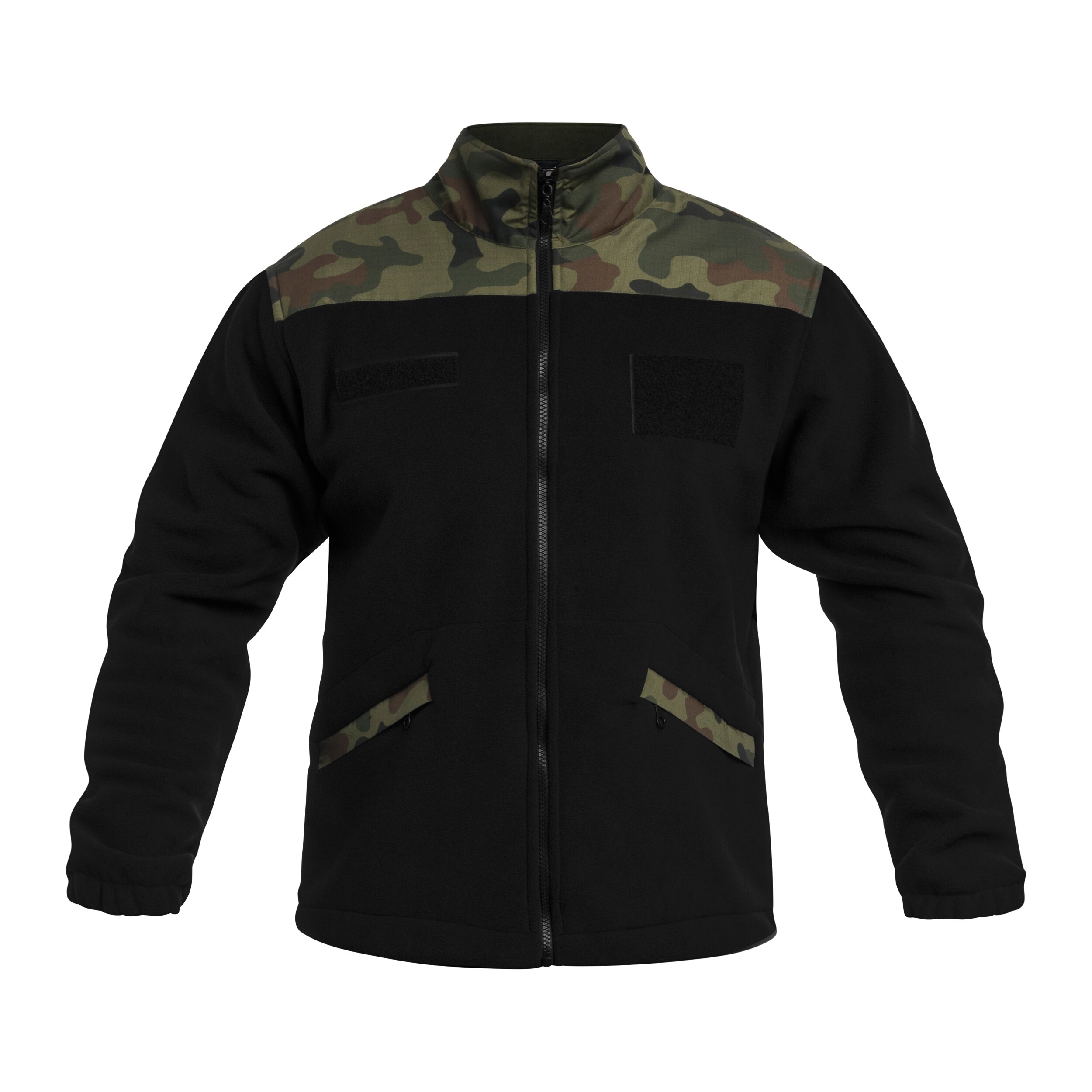 Jachetă polar Maxtex Standard - Neagră/wz.93 Pantera PL Woodland