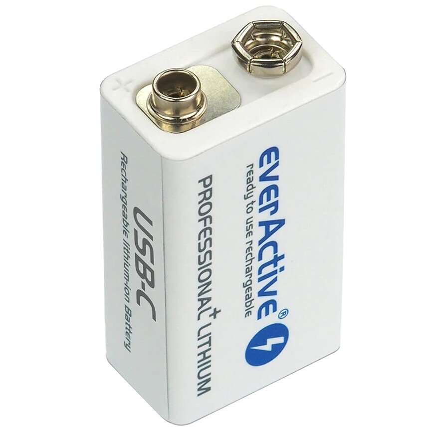 Acumulator EverActive 6F22/9V Li-ion 550 mAh USB-C