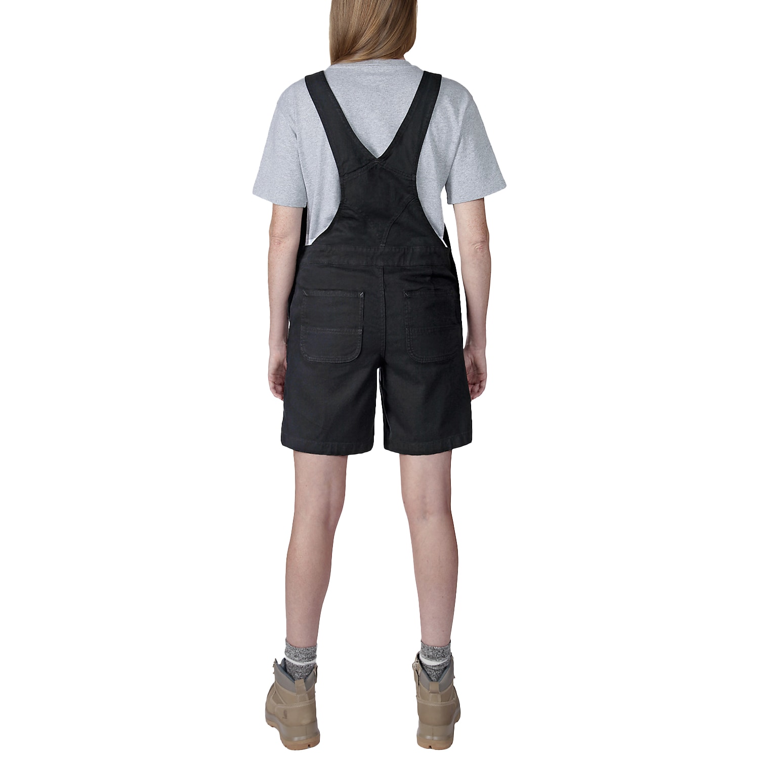 Salopetă scurtă de damă  Carhartt Rugged Flex Canvas Shortall - Black
