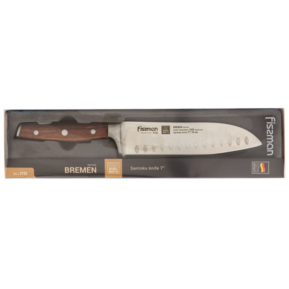 Cuțit de bucătărie Fissman Santoku Kulle Bremen 18 cm