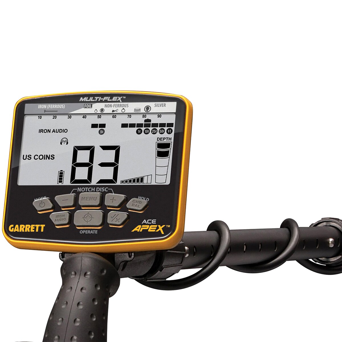 Detector de metale Garrett ACE APEX cu bobină Raider 8.5X11” + Pro-Poi