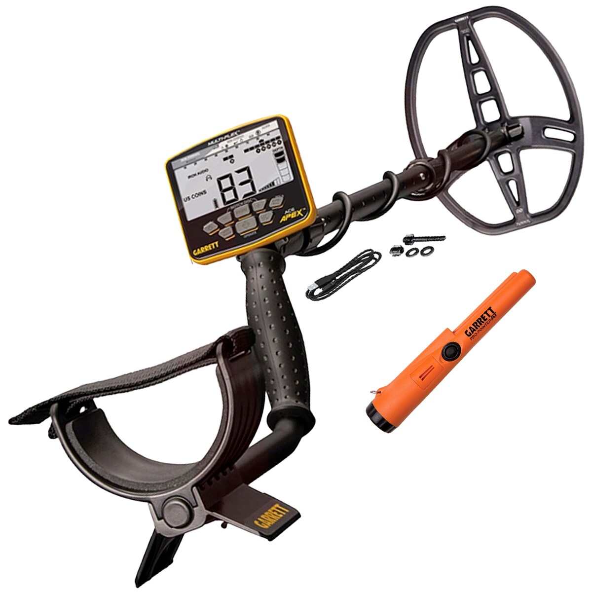 Detector de metale Garrett ACE APEX cu bobină Raider 8.5X11” + Pro-Poi