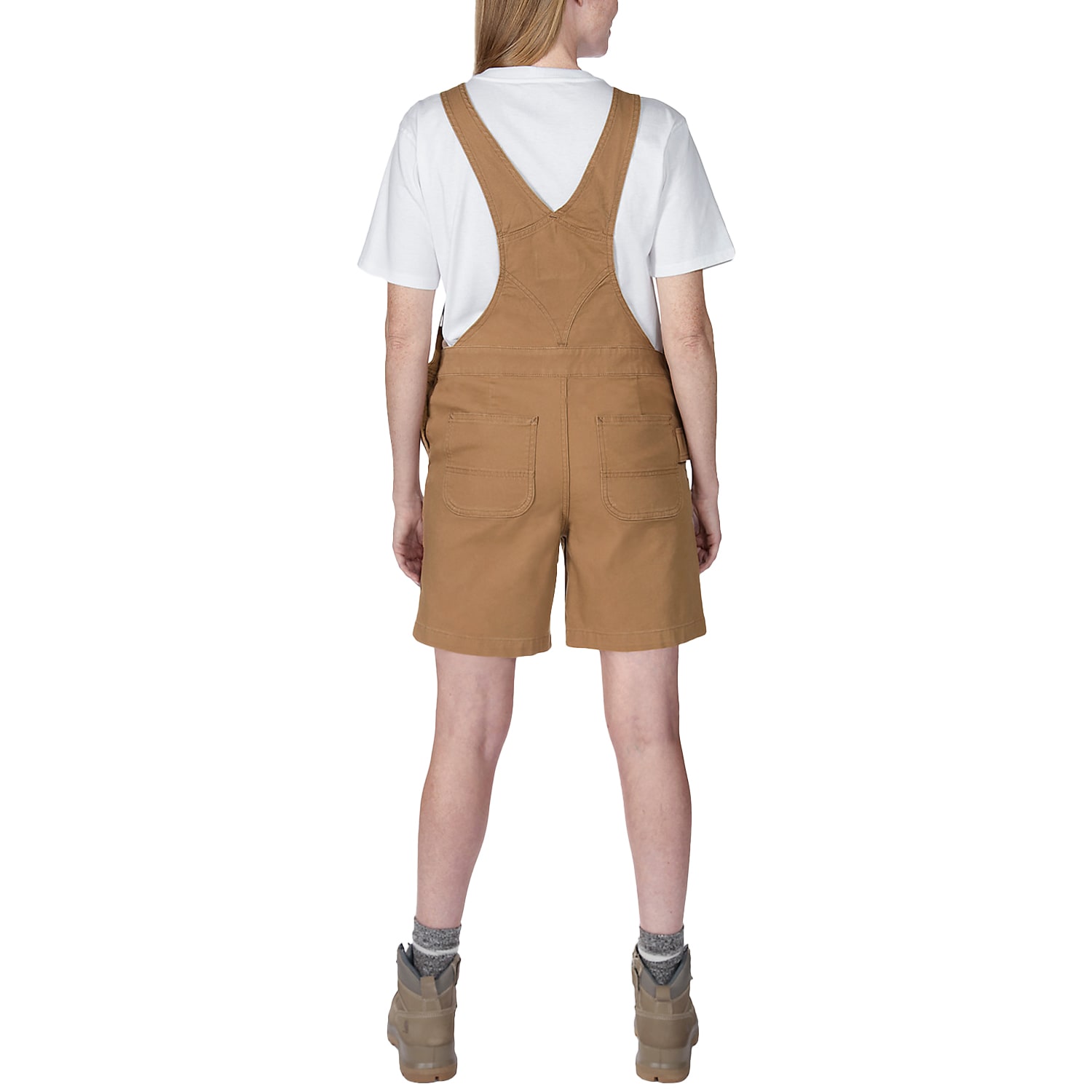 Salopetă scurtă de damă Carhartt Rugged Flex Canvas Shortall - Brown