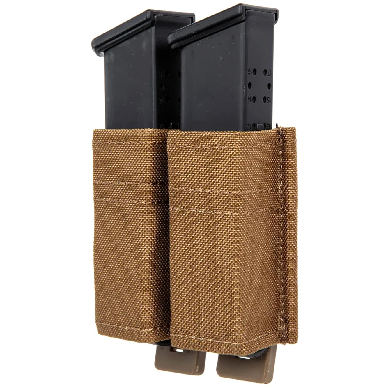 Husă dublă Wosport pentru încărcătoare 9 mm - Coyote Brown