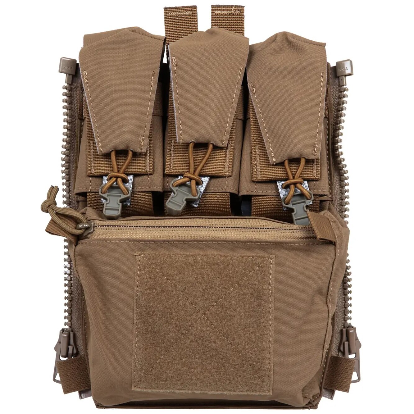 Panou tactic Wosport V5 PC cu buzunare pentru încărcătoare de pistol - Coyote Brown