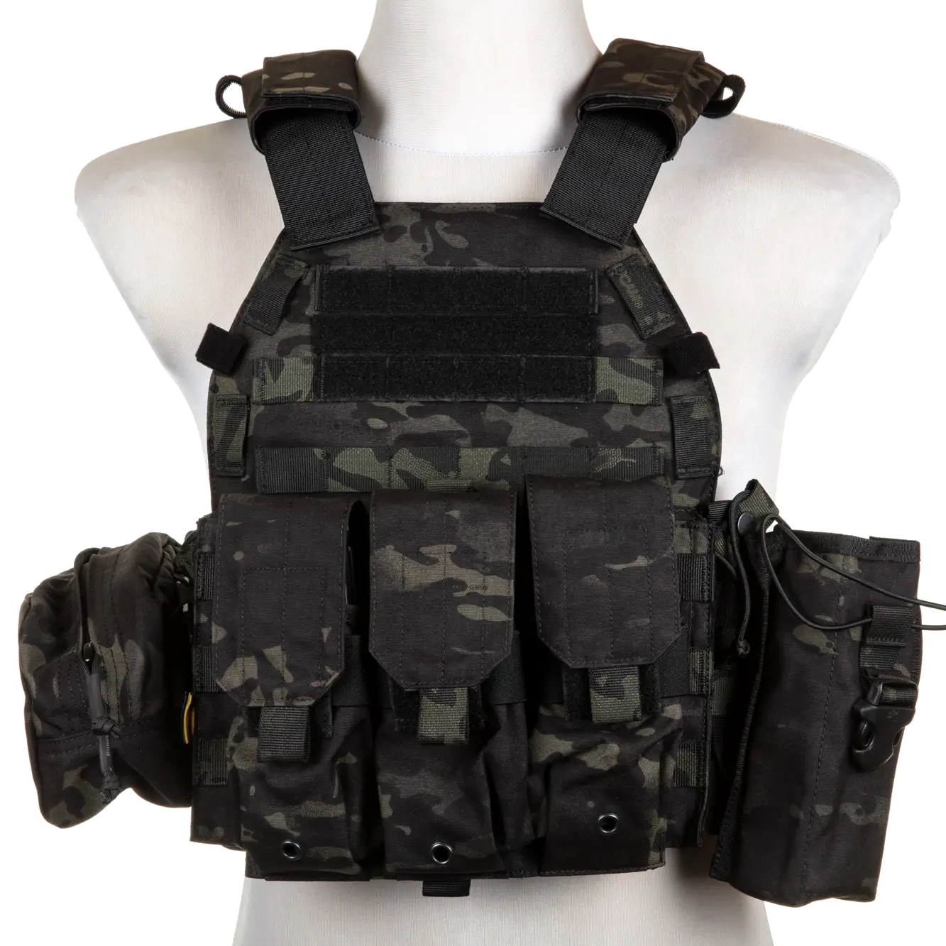 Vestă tactică Emerson Plate Carrier 6094A Style cu pouch-uri pentru încărcătoare - MultiCam Black