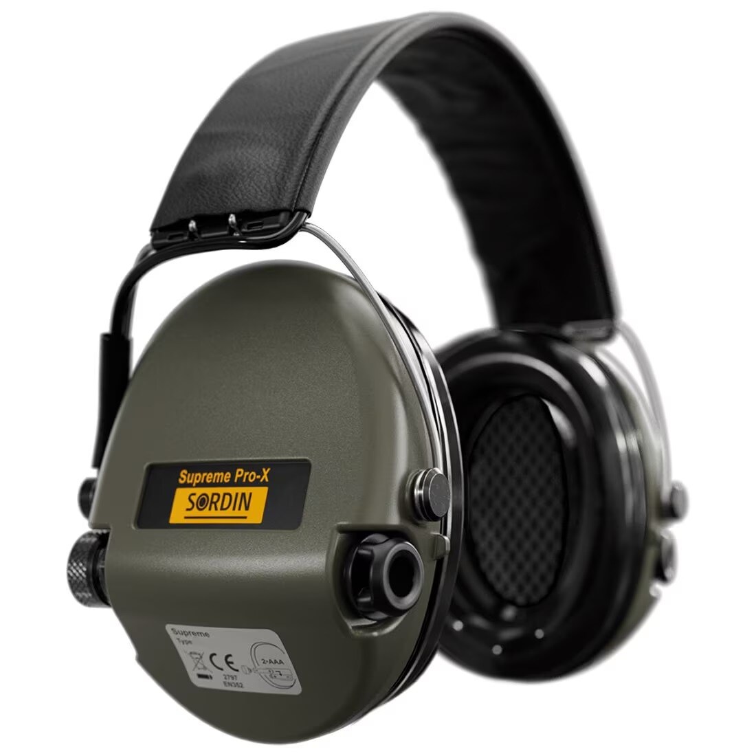 Protecție auditivă activă Sordin Supreme Pro-X Gel Leather - Green
