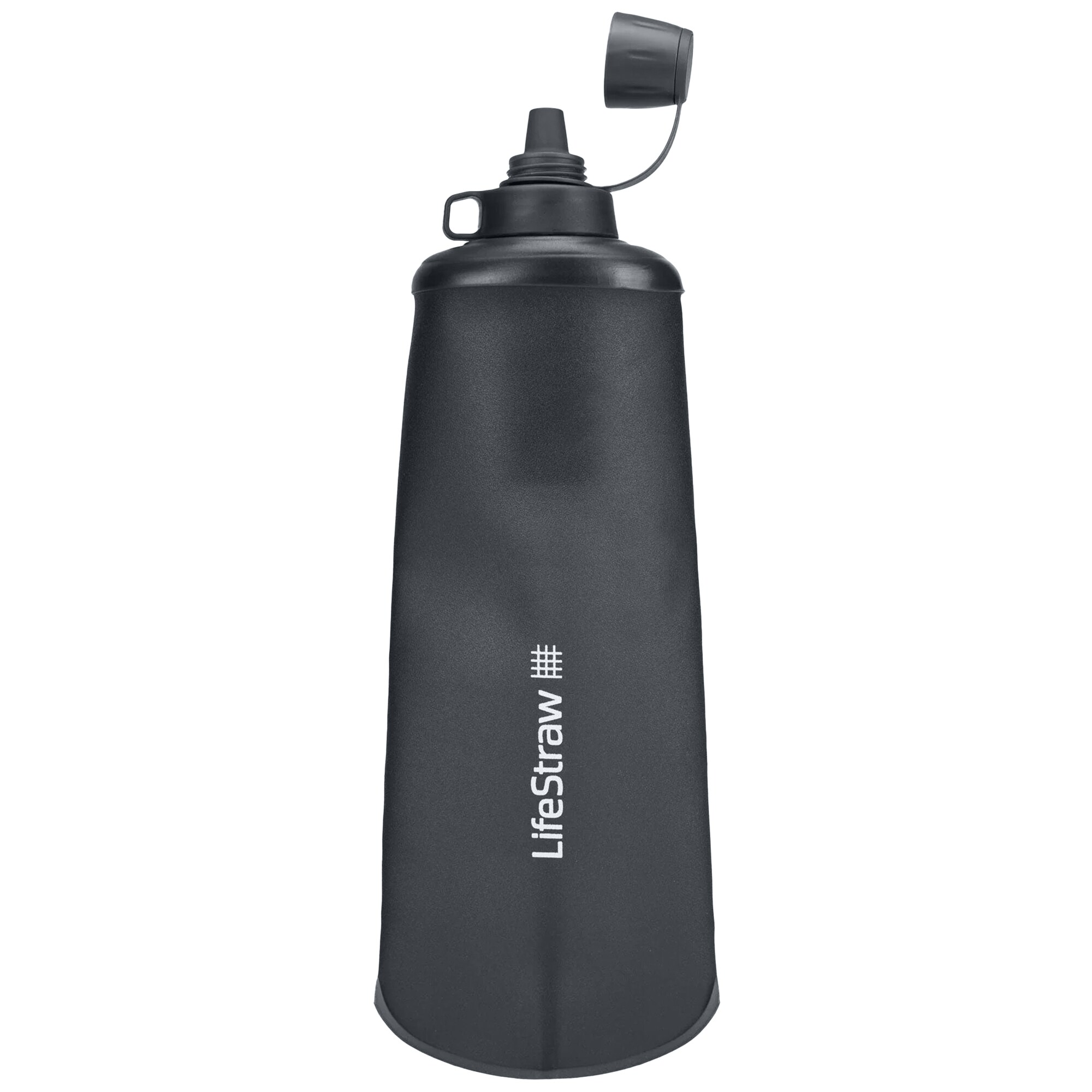 Sticlă de apă pliabilă cu filtru LifeStraw Peak Squeeze 1 l - Dark Gray