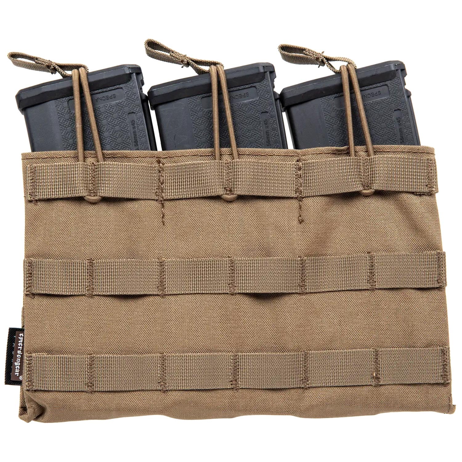 Husă triplă Emerson Open Top pentru încărcătoare 5,56 mm - Coyote Brown