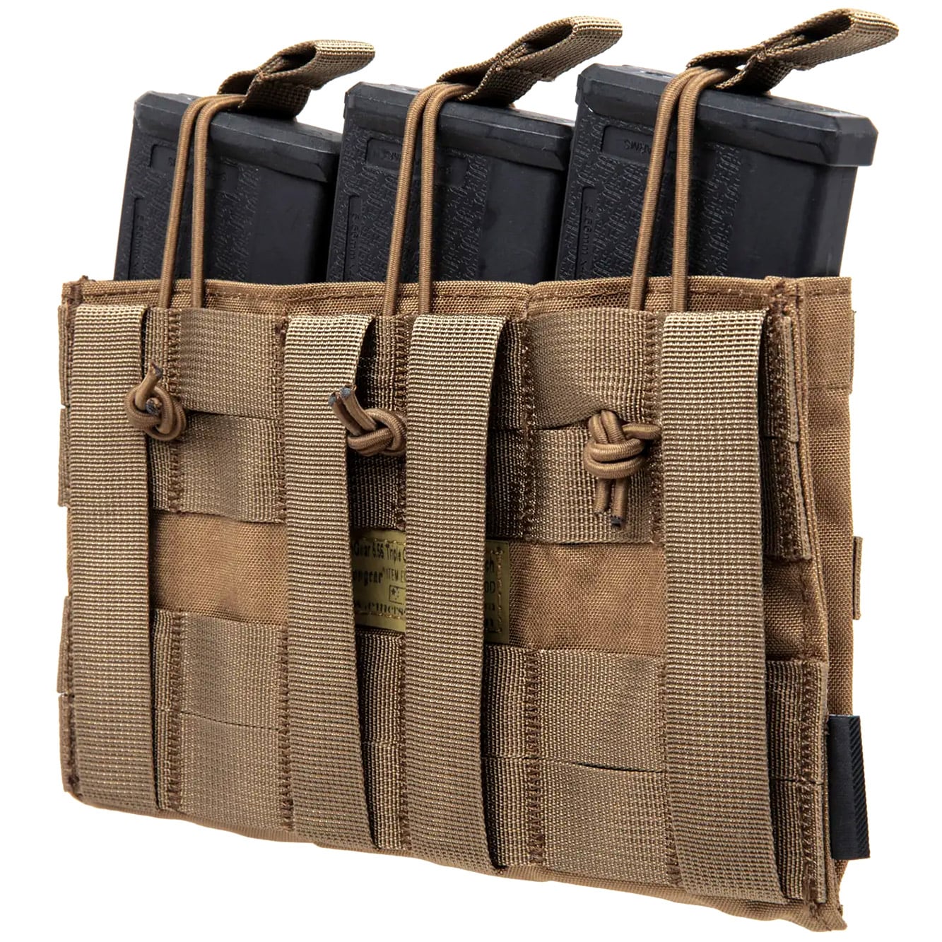 Husă triplă Emerson Open Top pentru încărcătoare 5,56 mm - Coyote Brown