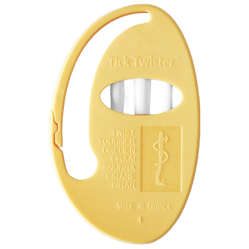 Set de extractor căpușe Tick Twister Clipbox Trio - Yellow