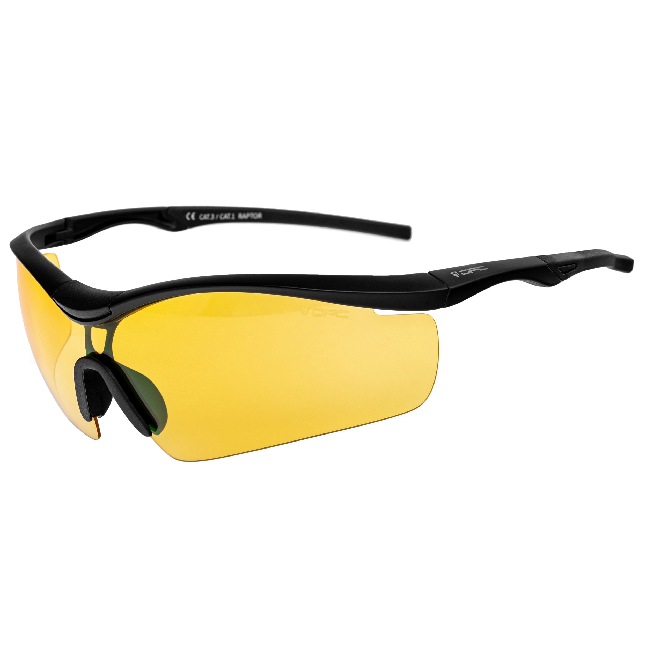 Ochelari de soare OPC Extreme Raptor polarizați - Matt Black Green/Yellow