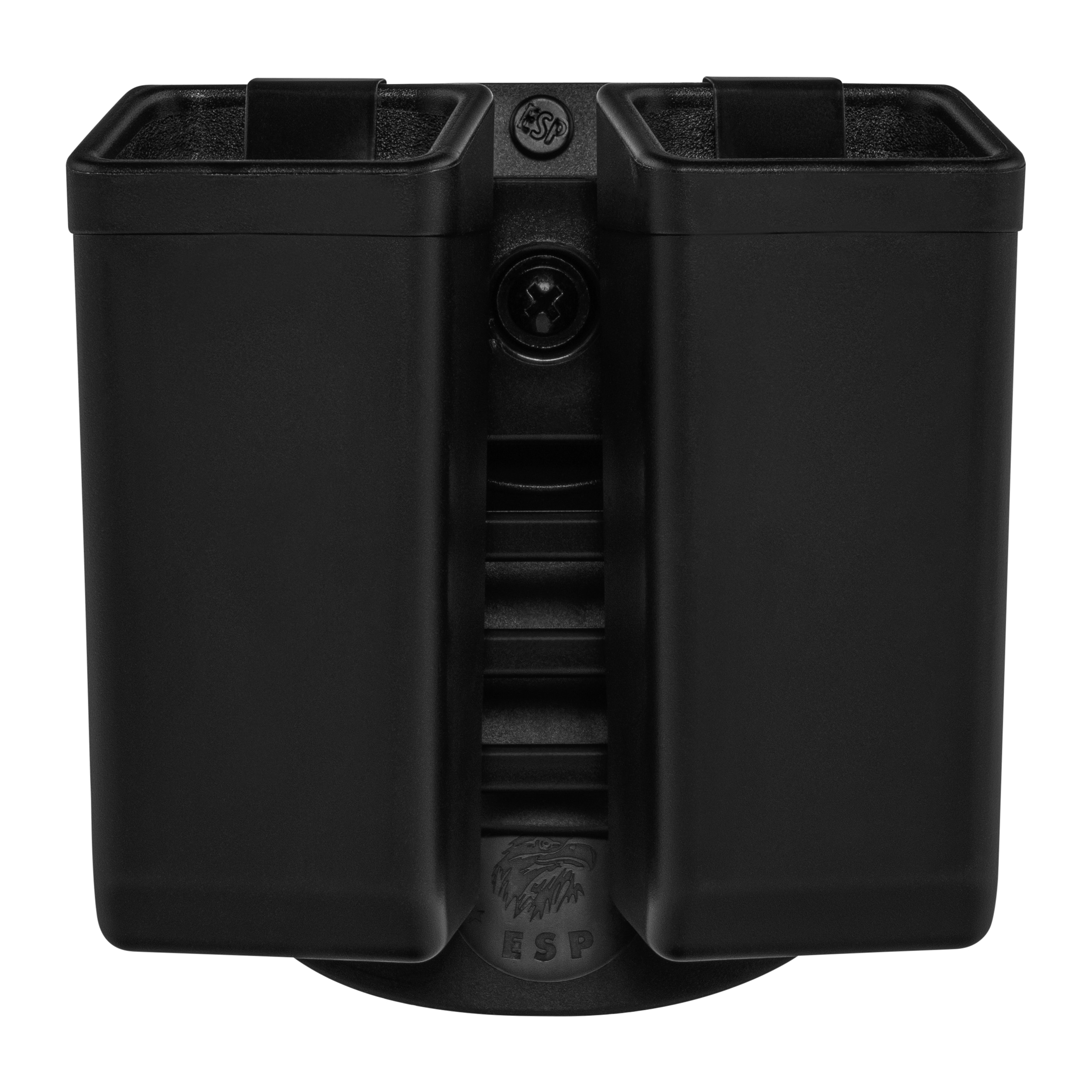 Portîncărcător dublu rotativ ESP cu montură Paddle pentru încărcătoare de 9 mm - Black