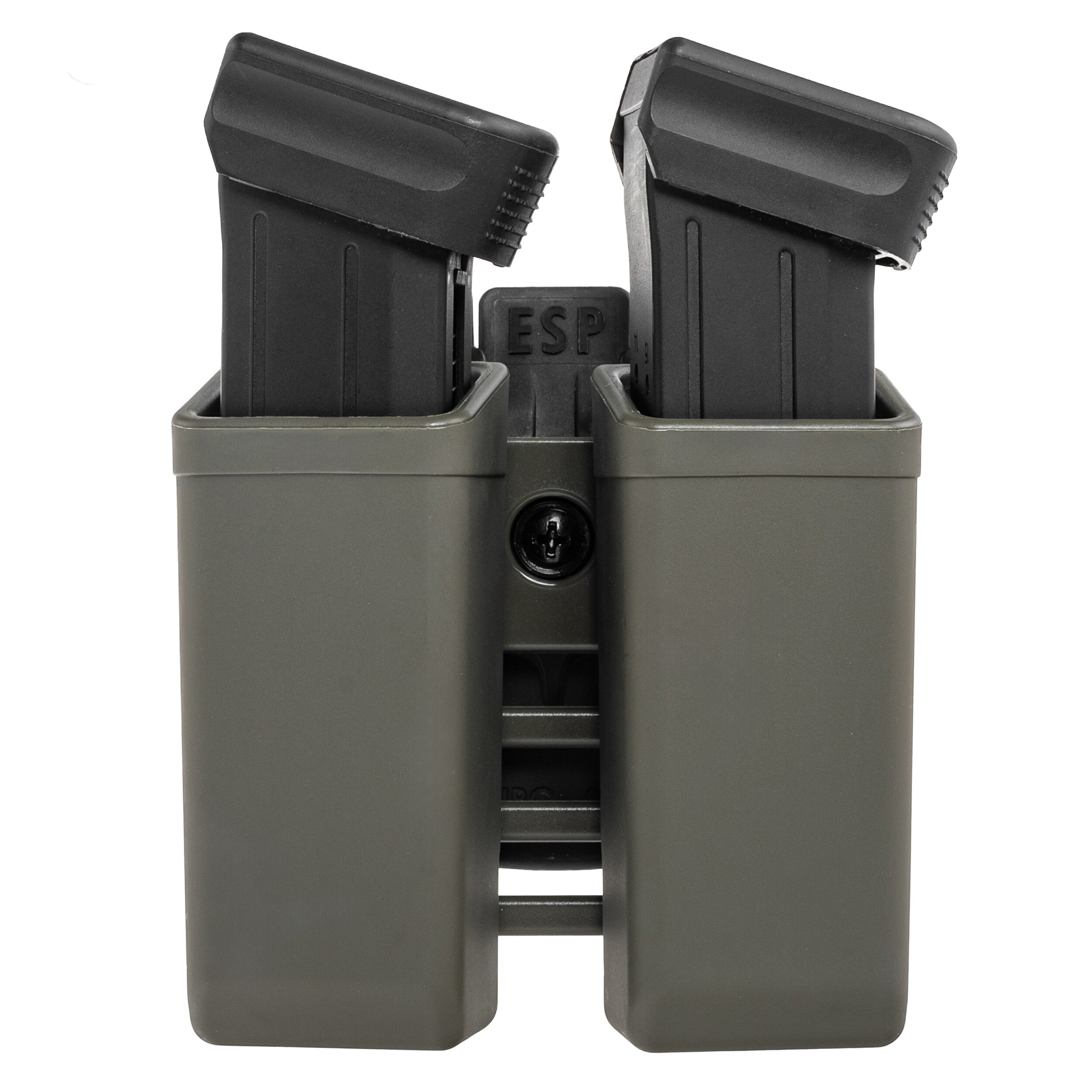 Husă dublă rotativă ESP cu suport UBC-08 Clip pentru încărcătoare 9 mm - Olive Drab