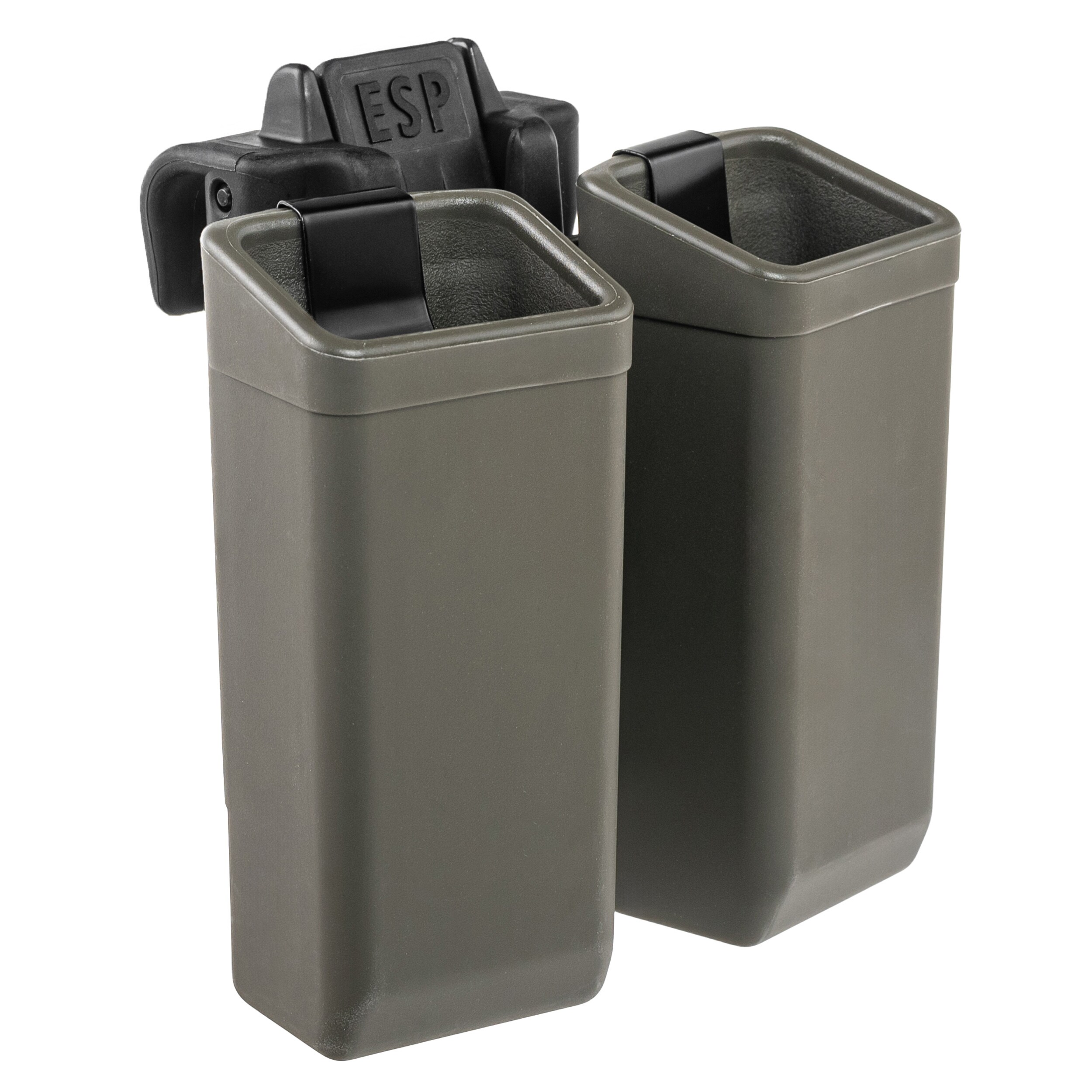 Husă dublă rotativă ESP cu suport UBC-08 Clip pentru încărcătoare 9 mm - Olive Drab