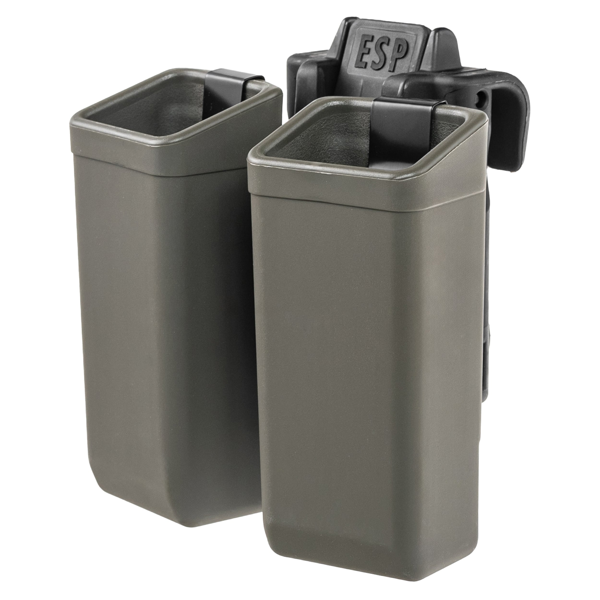 Husă dublă rotativă ESP cu suport UBC-08 Clip pentru încărcătoare 9 mm - Olive Drab