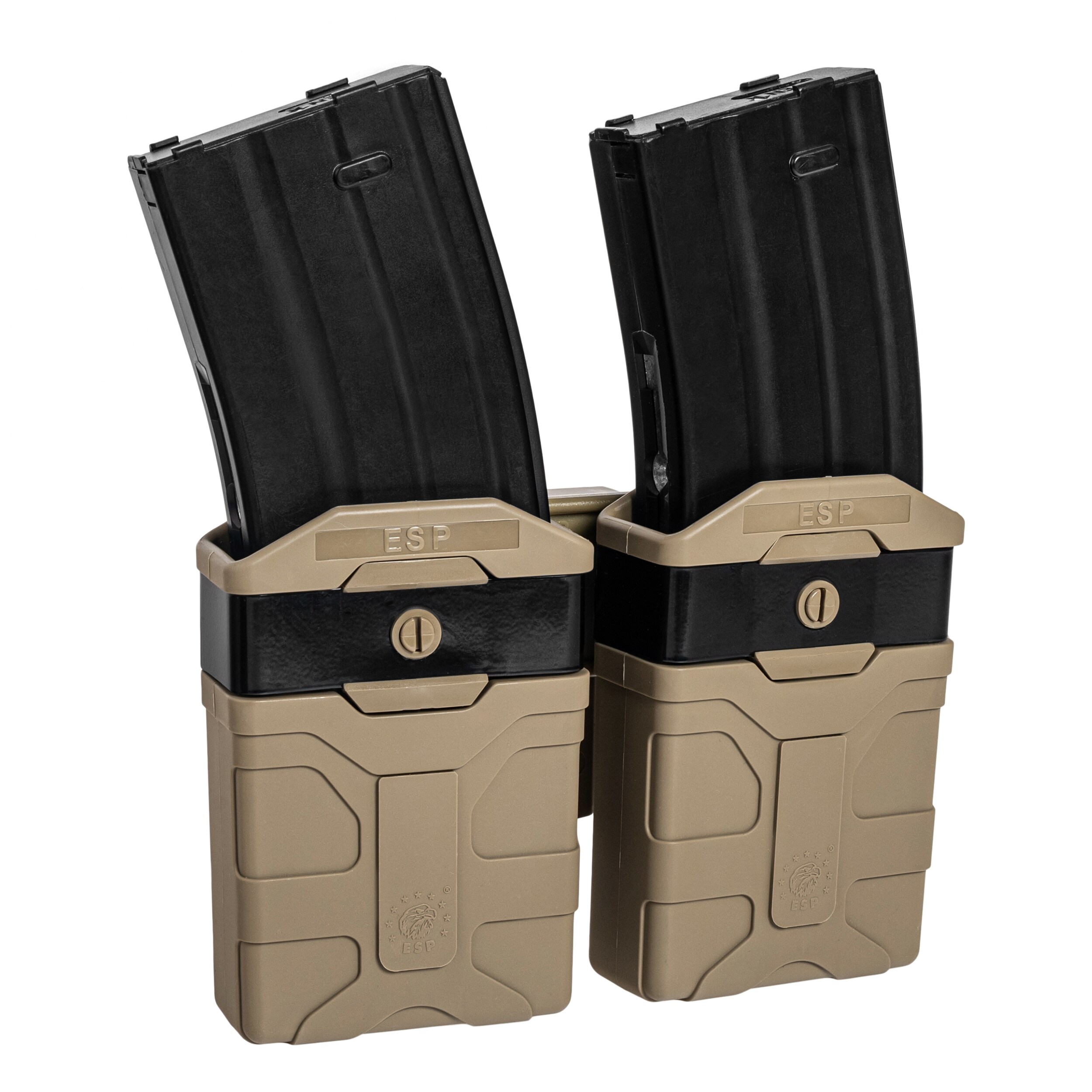 Husă dublă rotativă ESP cu suport UBC-01 Clip pentru încărcător - Khaki