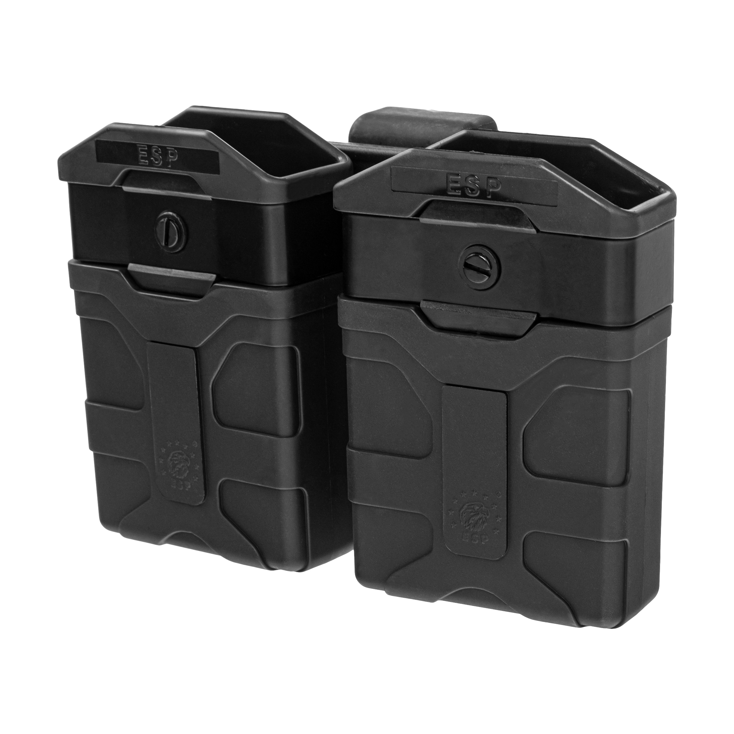 Husă dublă rotativă ESP cu suport UBC-02 Clip pentru încărcătoare - Black