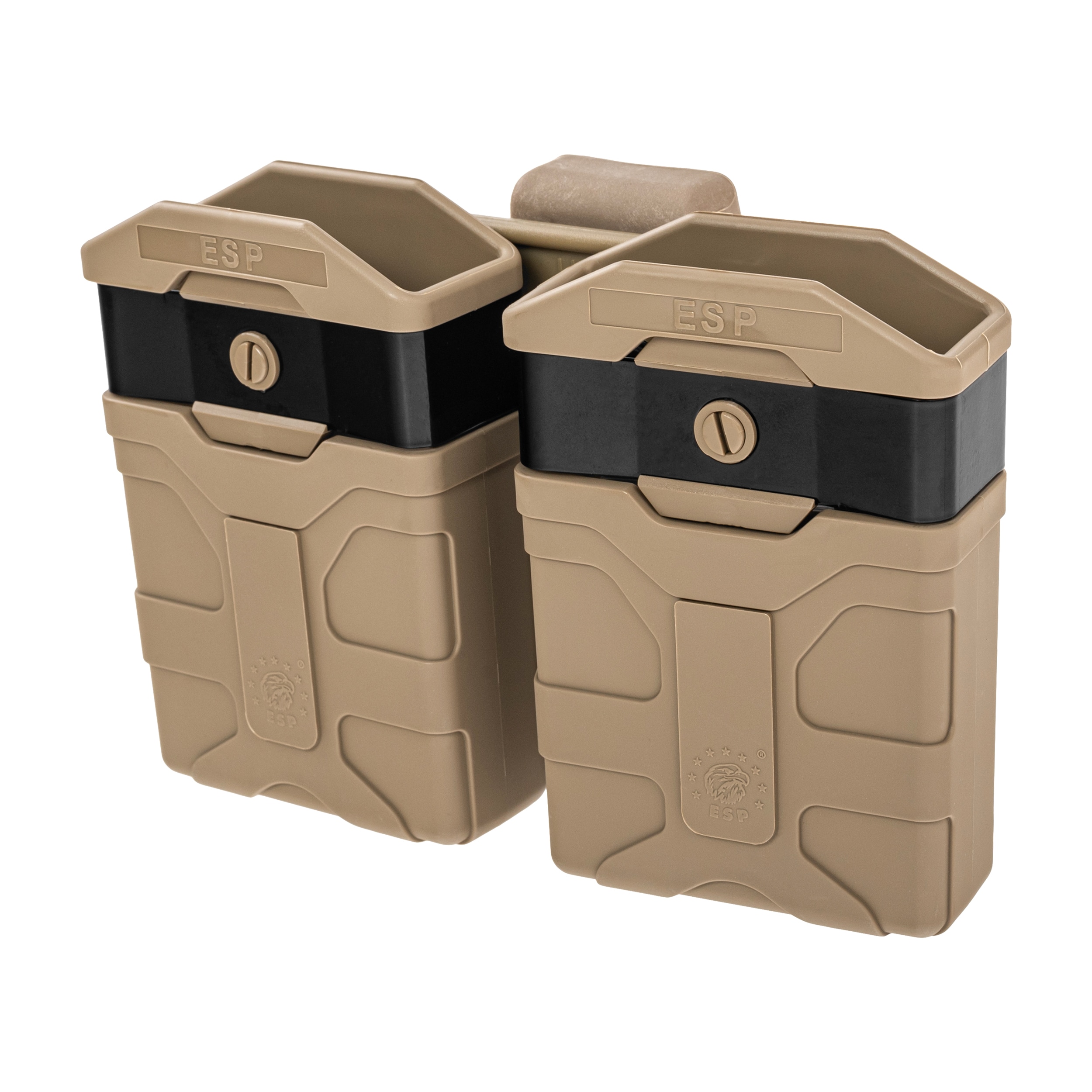 Husă dublă rotativă ESP cu suport UBC-02 Clip pentru încărcătoare - Khaki