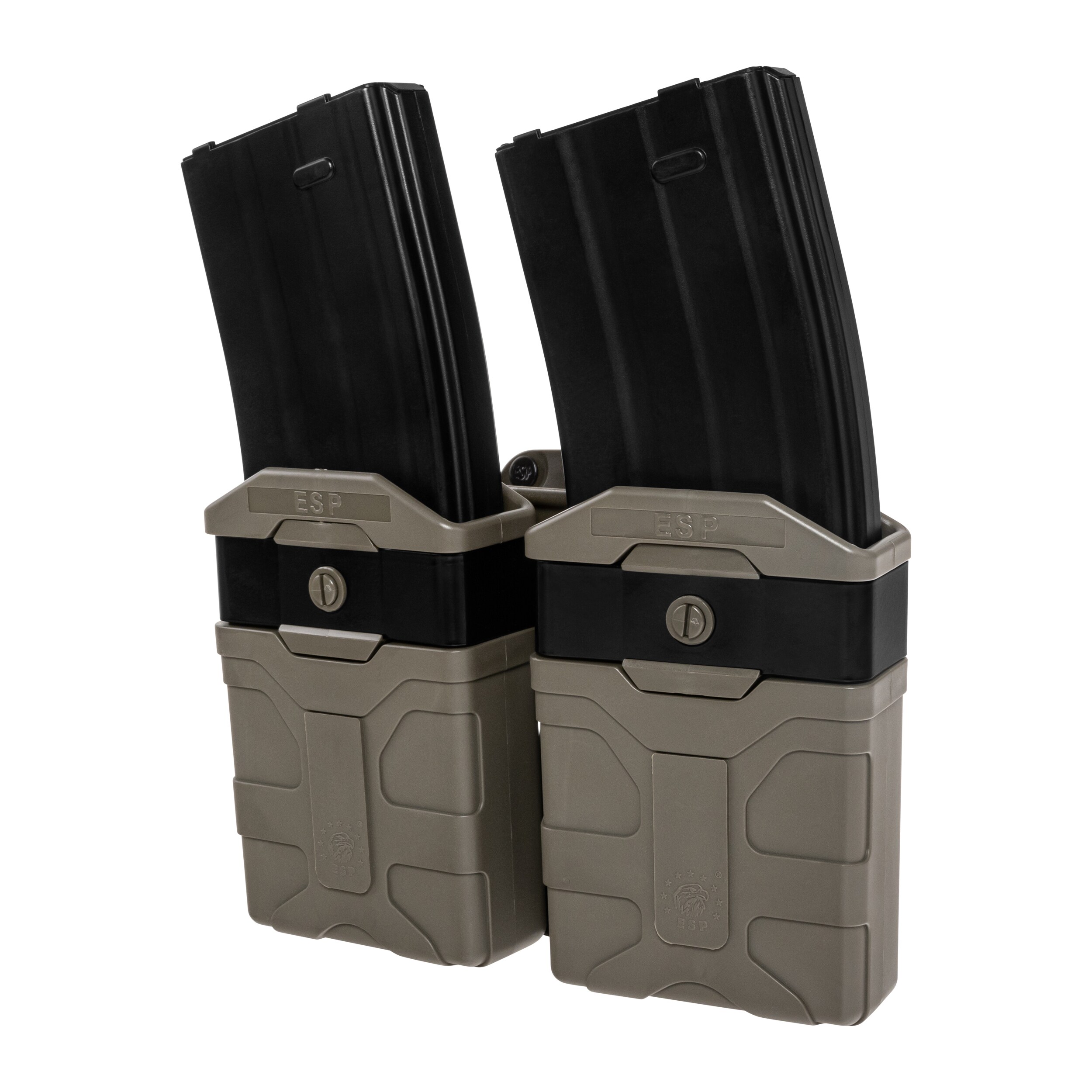 Husă dublă rotativă ESP cu suport Paddle pentru încărcătoare de calibre 5.56 mm - Olive Drab