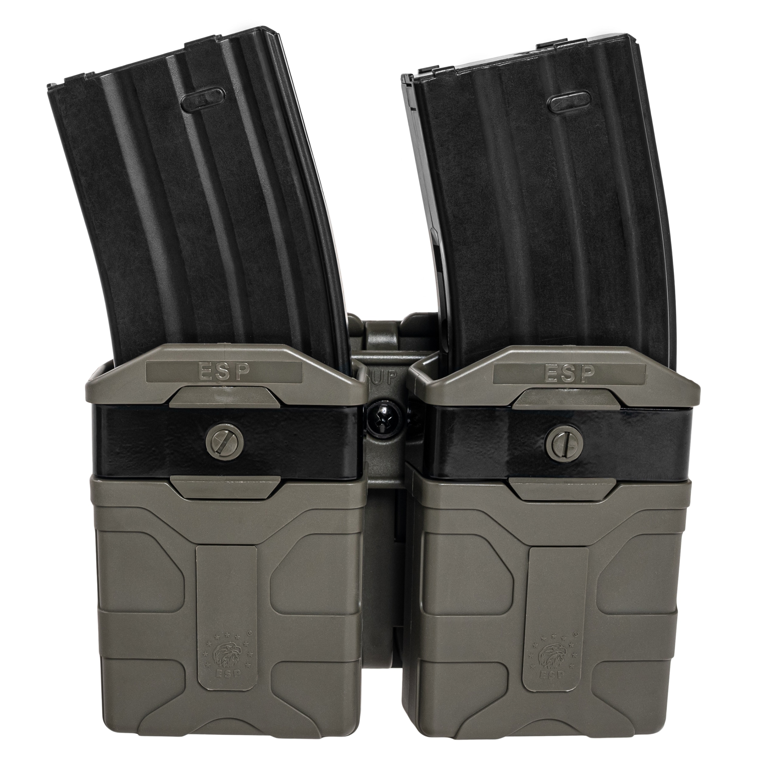 Husă dublă rotativă ESP cu suport UBC-04-2 Clip pentru încărcătore - Olive Drab