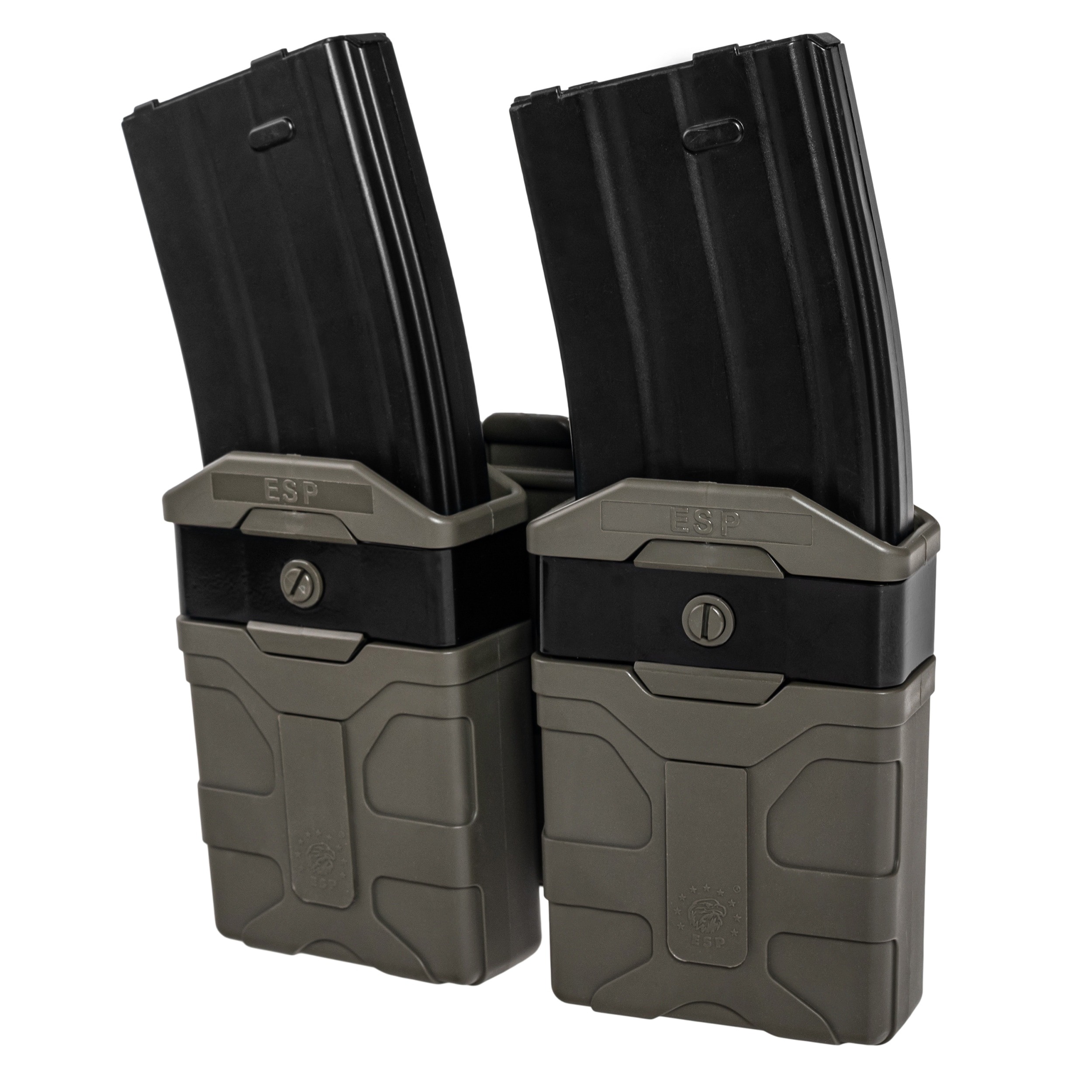 Husă dublă rotativă ESP cu suport UBC-04-2 Clip pentru încărcătore - Olive Drab