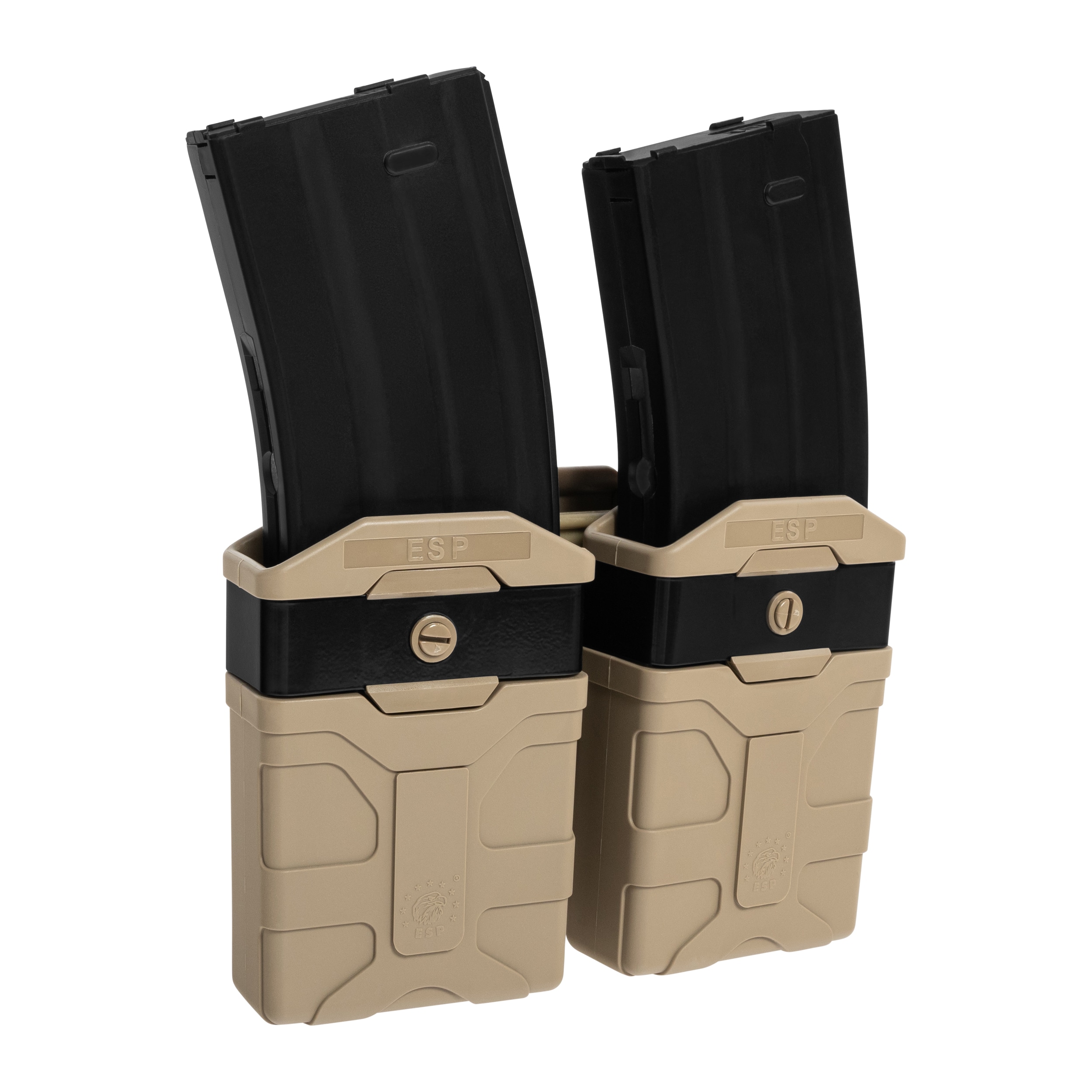 Husă dublă rotativă ESP cu suport UBC-07 Clip pentru încărcătoare - Khaki