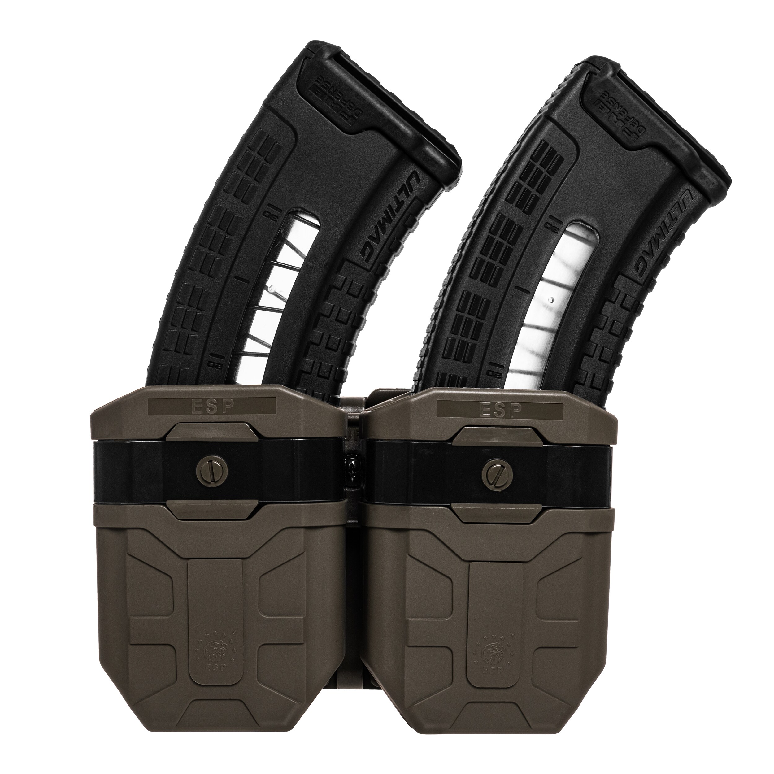 Husă dublă rotativă ESP cu suport UBC-04-2 pentru încărcătoare - Olive Drab