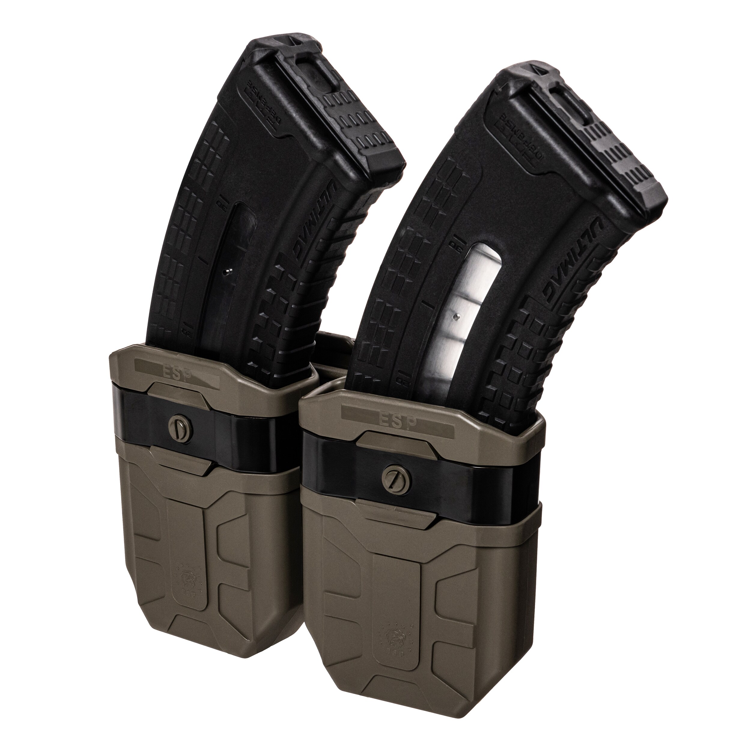 Husă dublă rotativă ESP cu suport UBC-04-2 pentru încărcătoare - Olive Drab