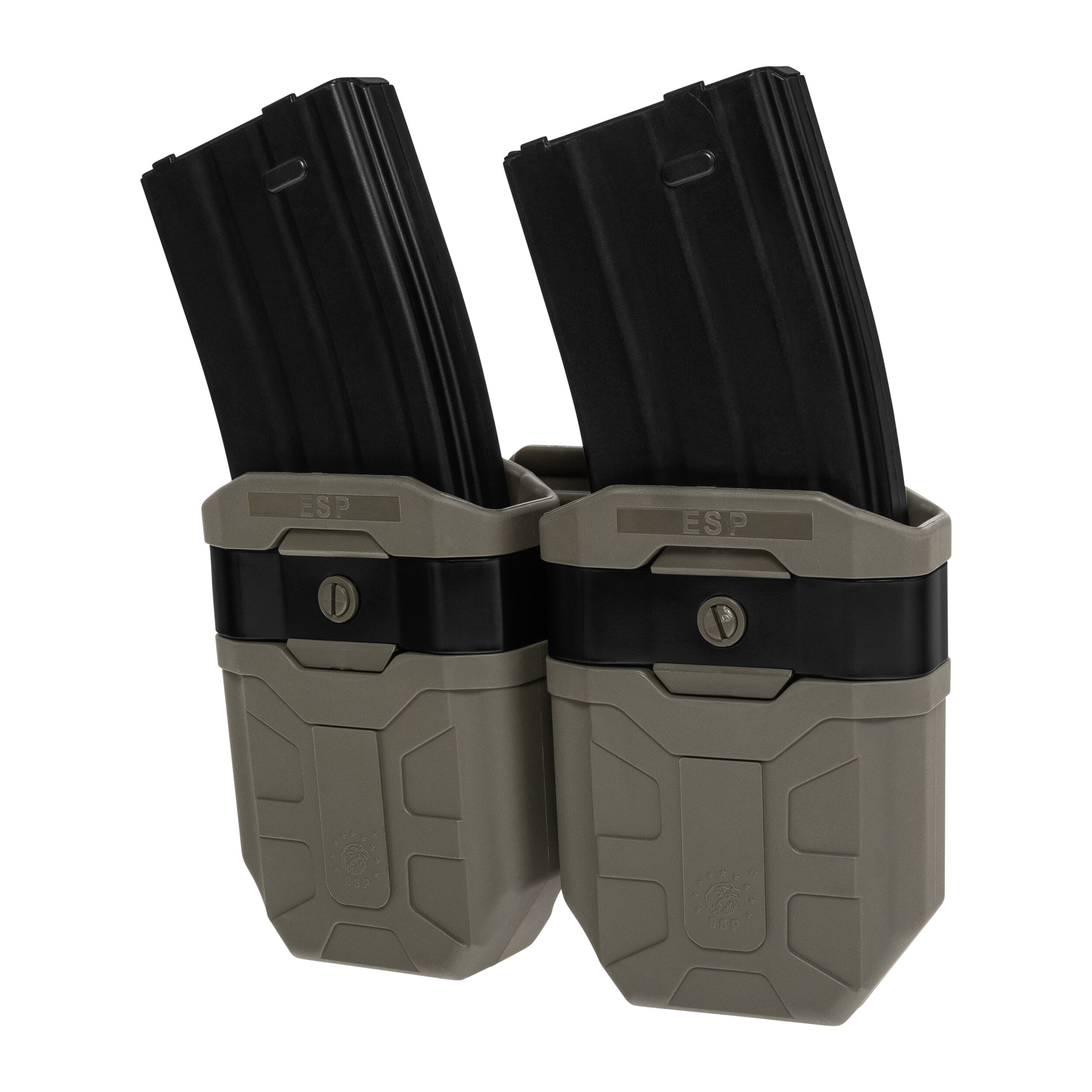 Husă dublă rotativă ESP cu suport UBC-07 Clip pentru încărcătore 7,62 mm - Olive Drab