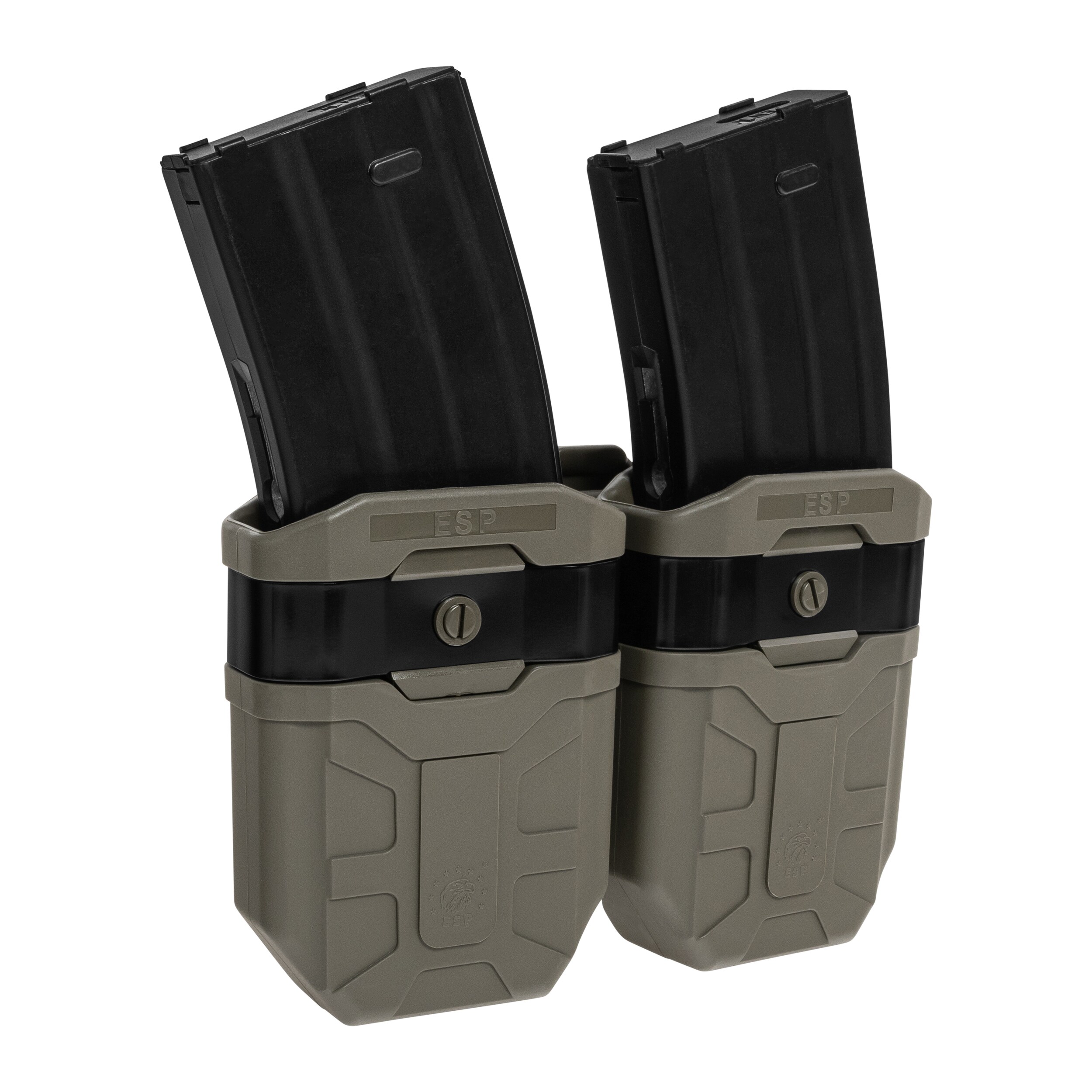Husă dublă rotativă ESP cu suport UBC-07 Clip pentru încărcătore 7,62 mm - Olive Drab