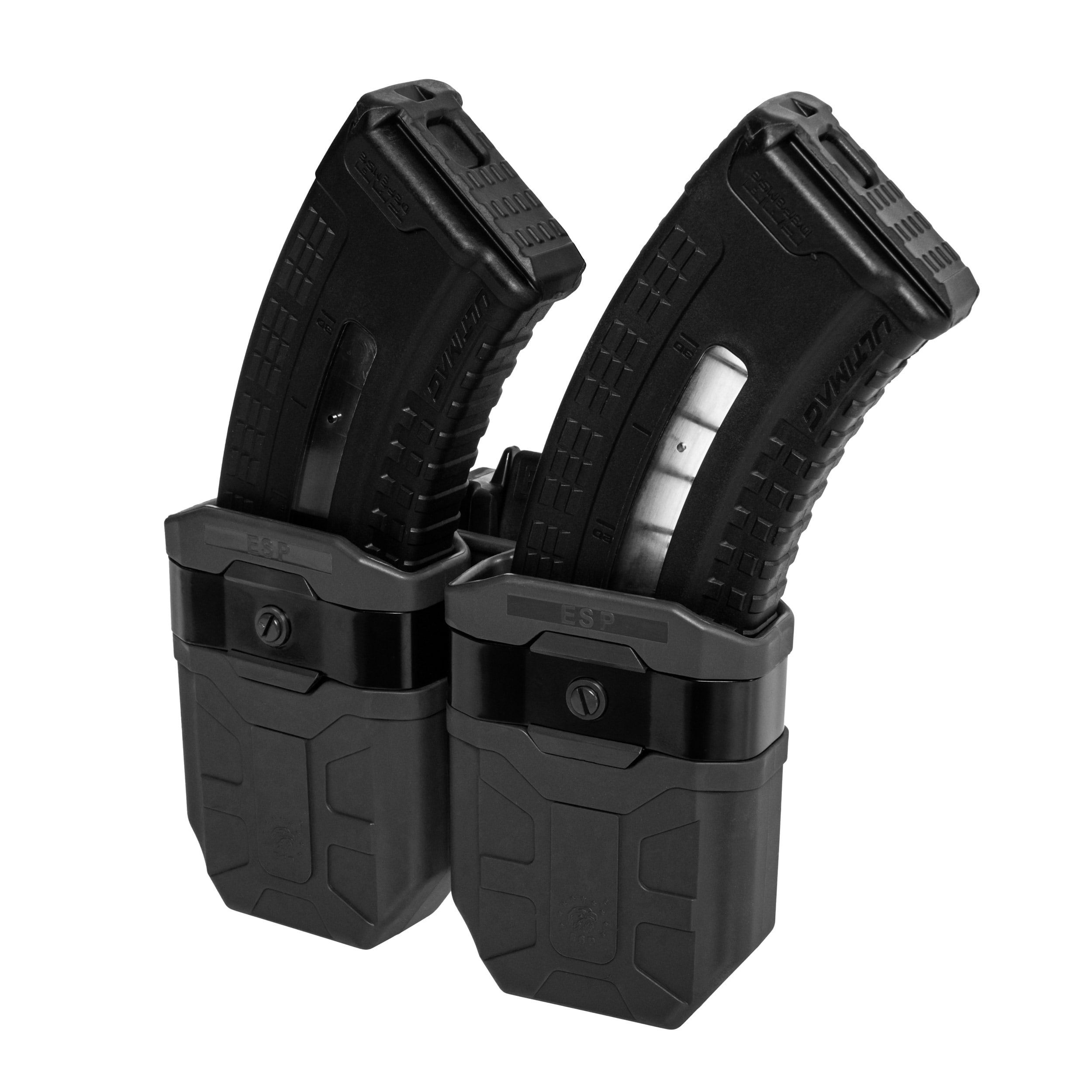 Husă dublă rotativă ESP cu suport UBC-08 pentru încărcatoare 7,62 mm - Black