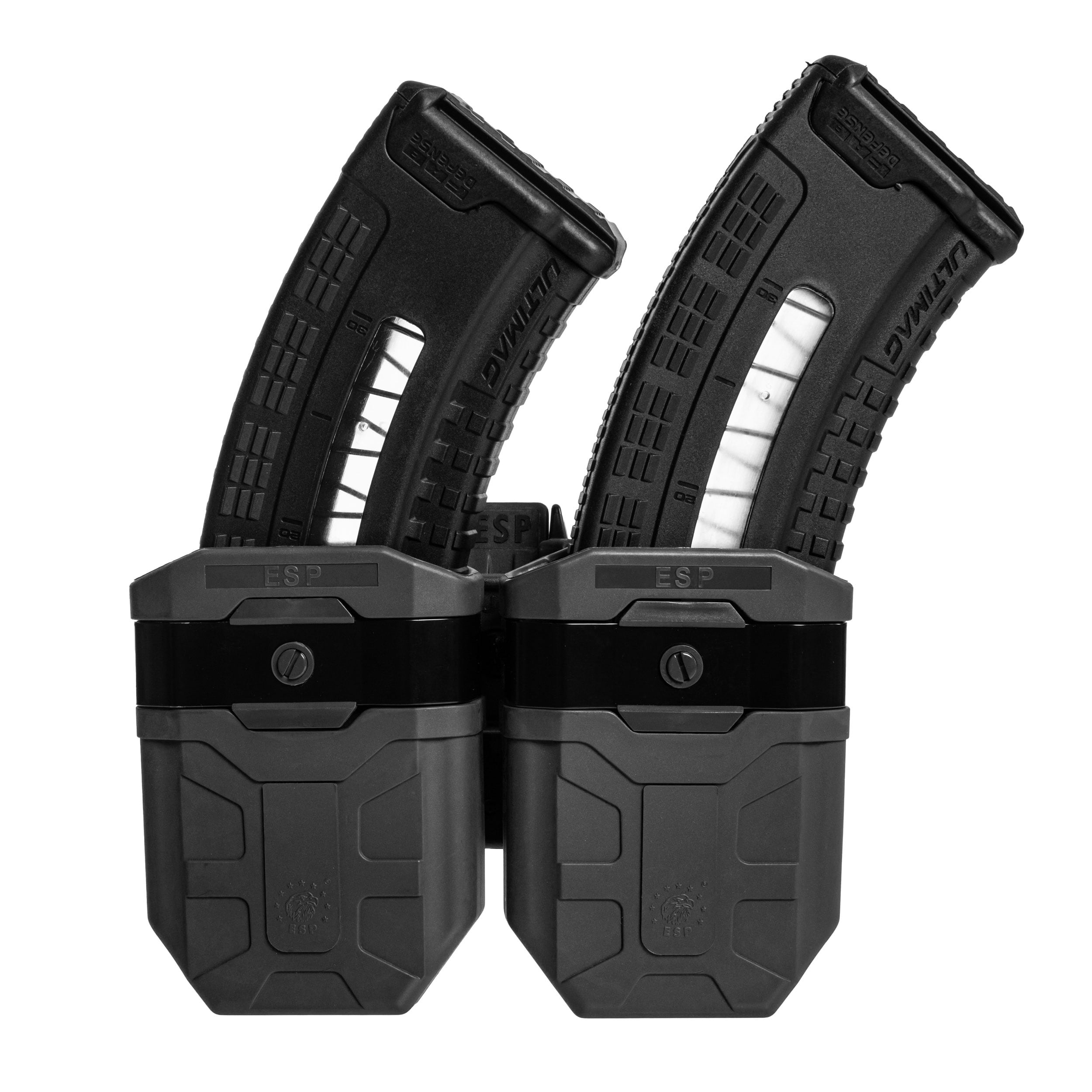 Husă dublă rotativă ESP cu suport UBC-08 pentru încărcatoare 7,62 mm - Black