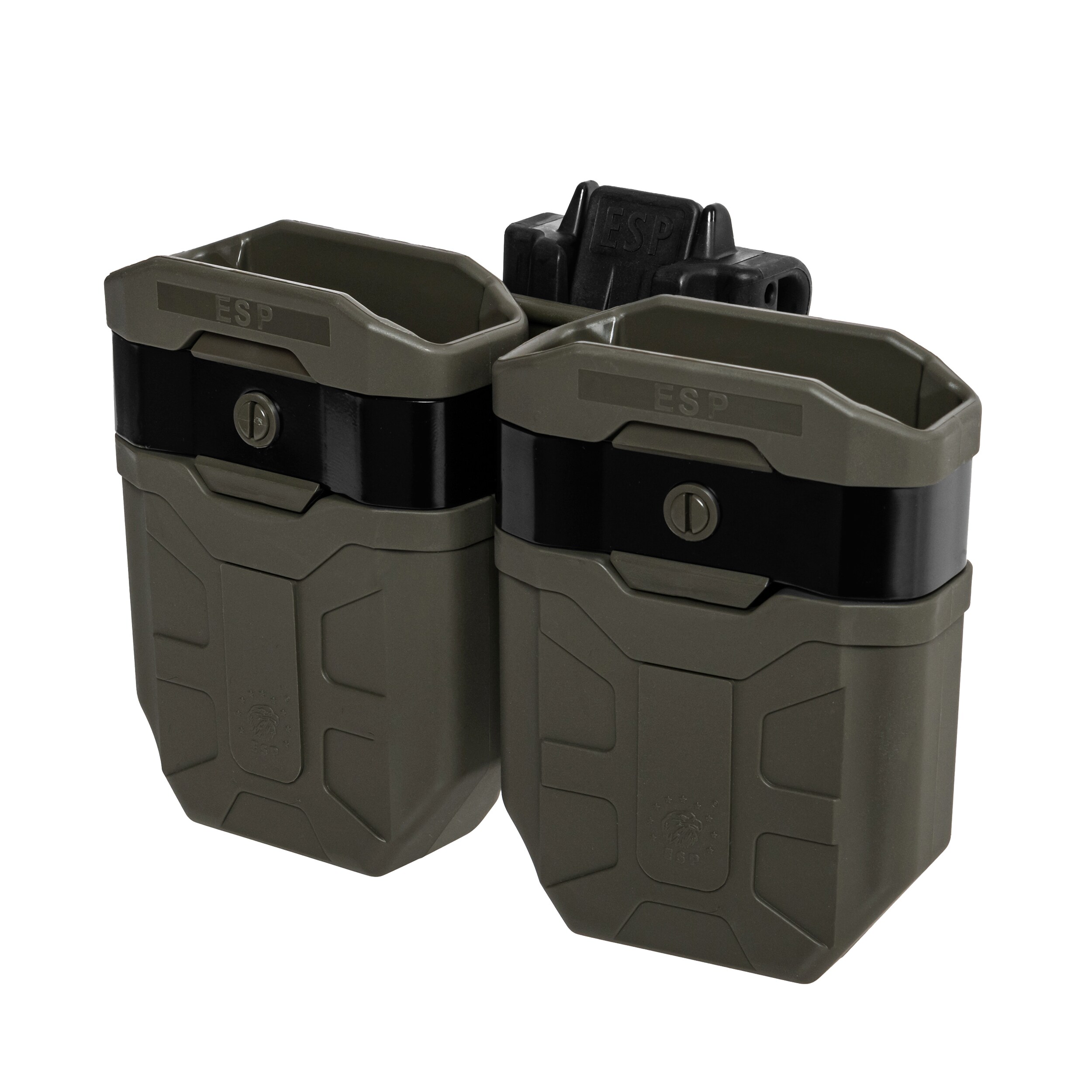 Husă dublă rotaivă ESP cu suport UBC-08  pentru încărcătoare 7,62 mm - Olive Drab
