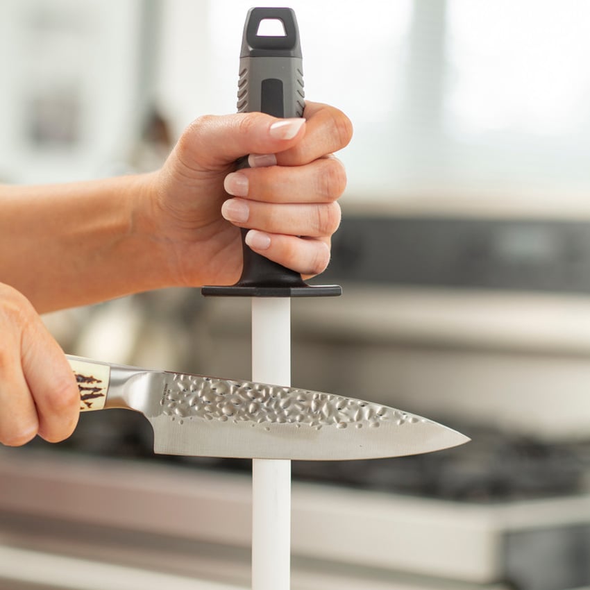 Ascuțitor ceramic de cuțite Smith's Oval Ceramic Sharpening Rod 8''