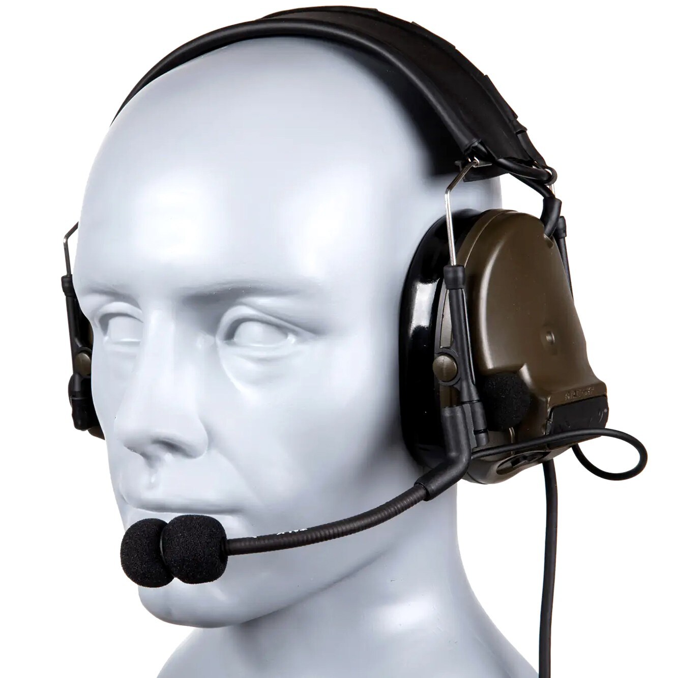 Protecție auditivă activă Tac-Sky ComTac III cu microfon - Foliage Green