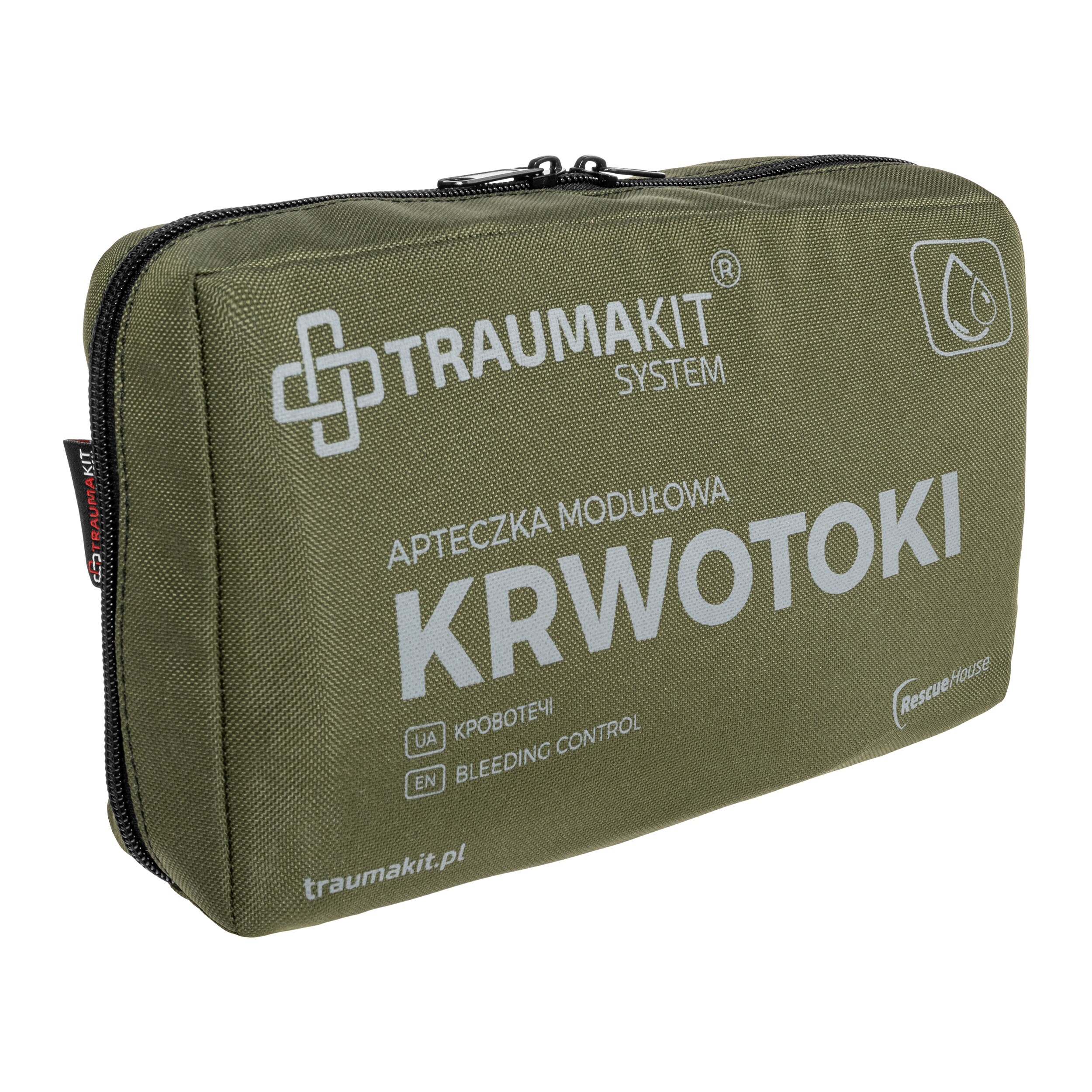 Trusă de prim ajutor modulară AedMax Trauma Kit K Verde - Hemoragii