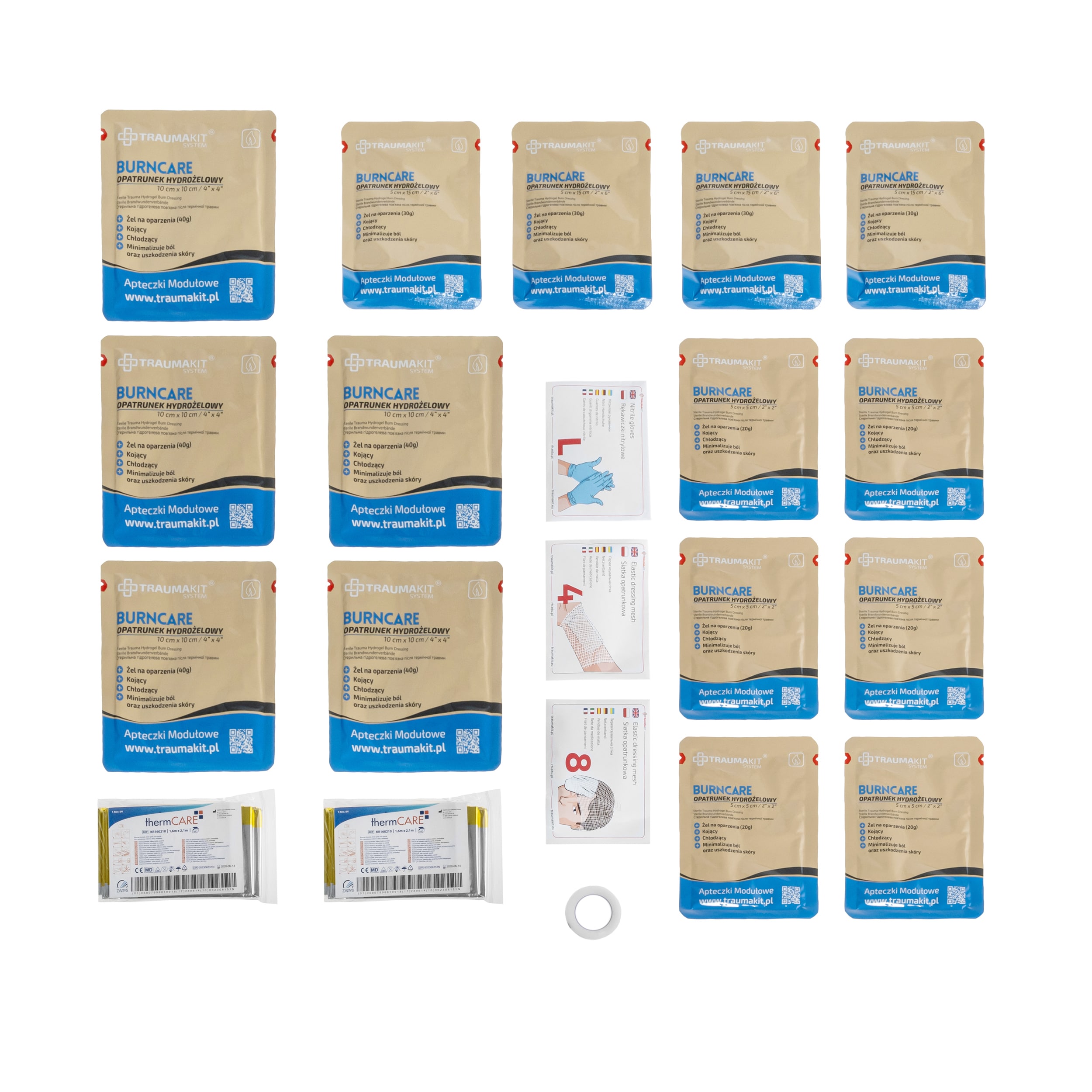 Trusă de prim ajutor modulară AedMax Trauma Kit O Verde - Arsuri