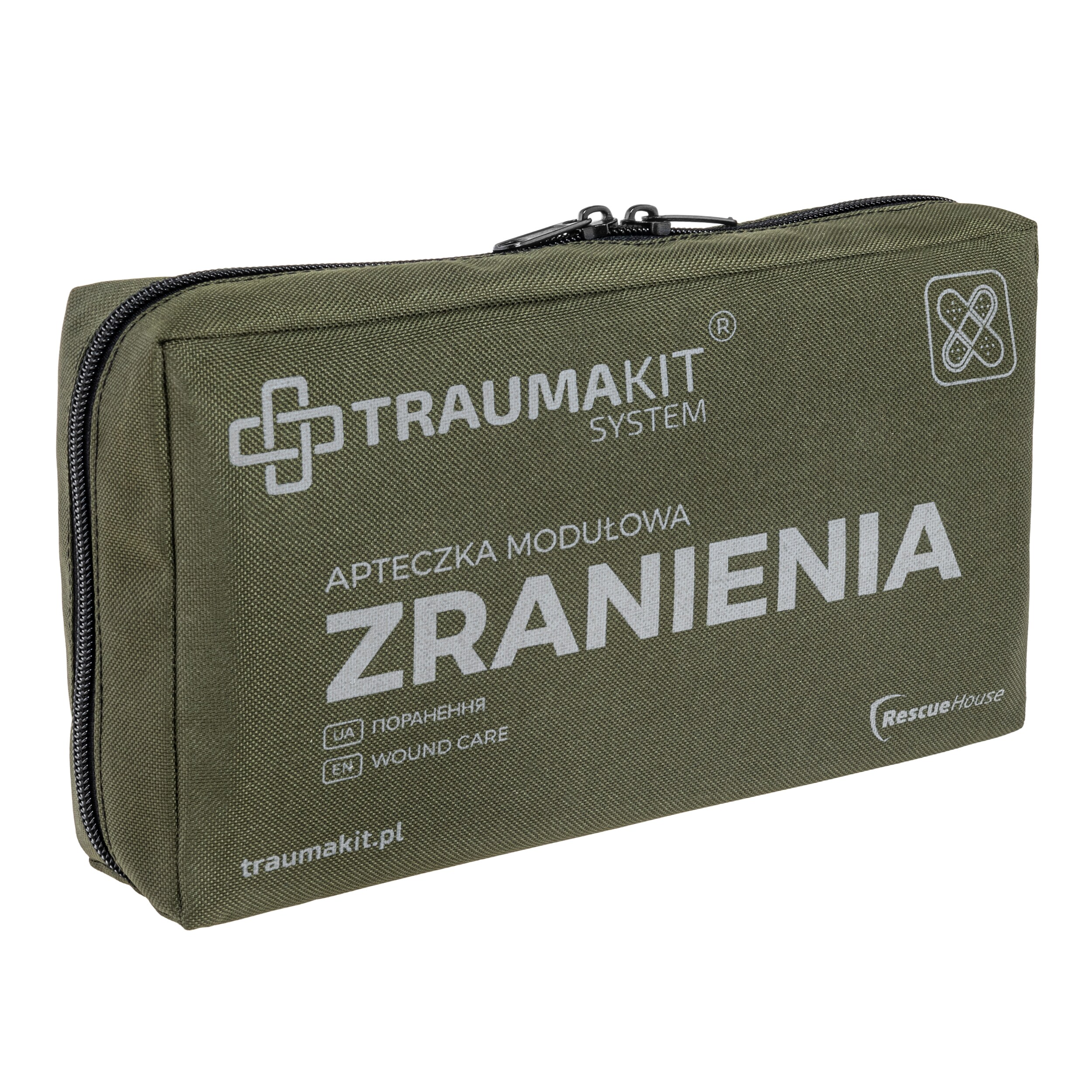 Trusă de prim ajutor modulară AedMax Trauma Kit R Verde - Răni