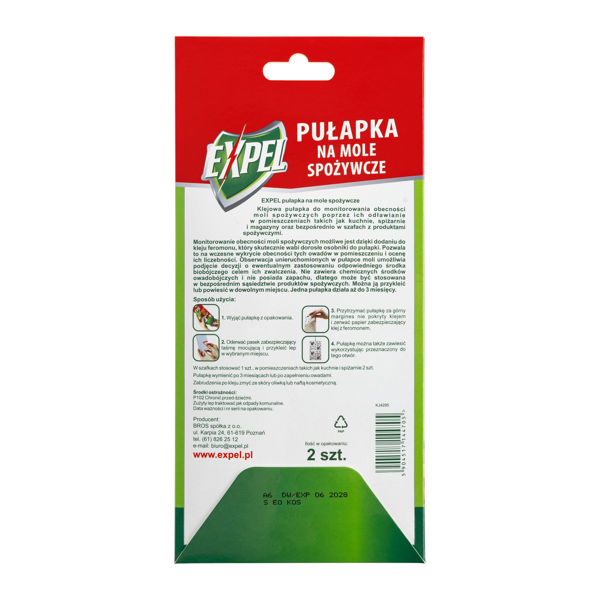 Capcană Expel pentru molii de mâncare - 2 buc.