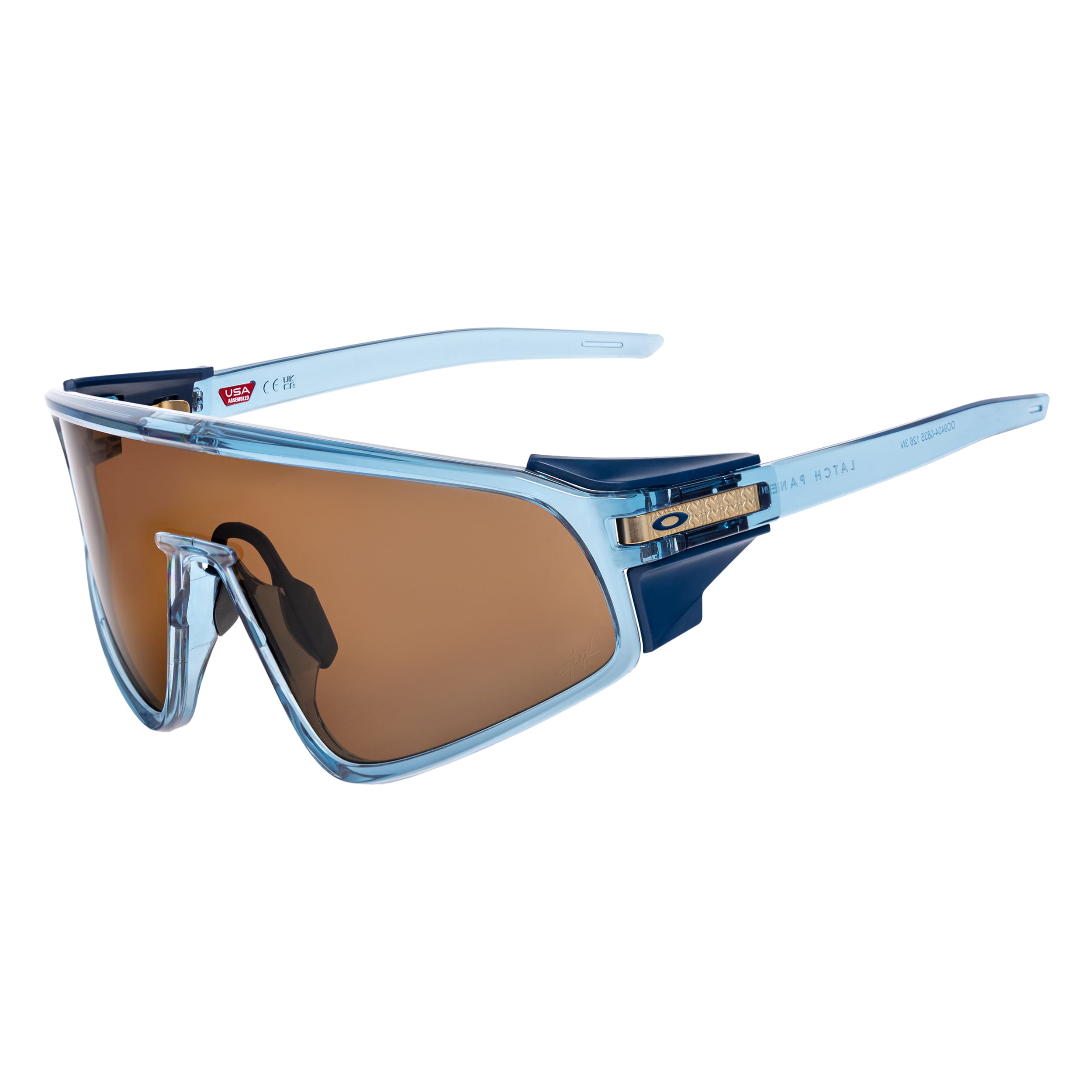 Ochelari de soare Oakley Latch Panel - Transparent Stonewash/Prizm Tungsten