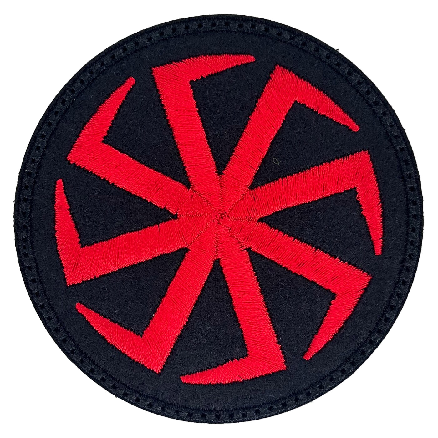 Patch - emblemă Simbol Slav - rozetă cu 8 brațe 75 x 75 mm - Red
