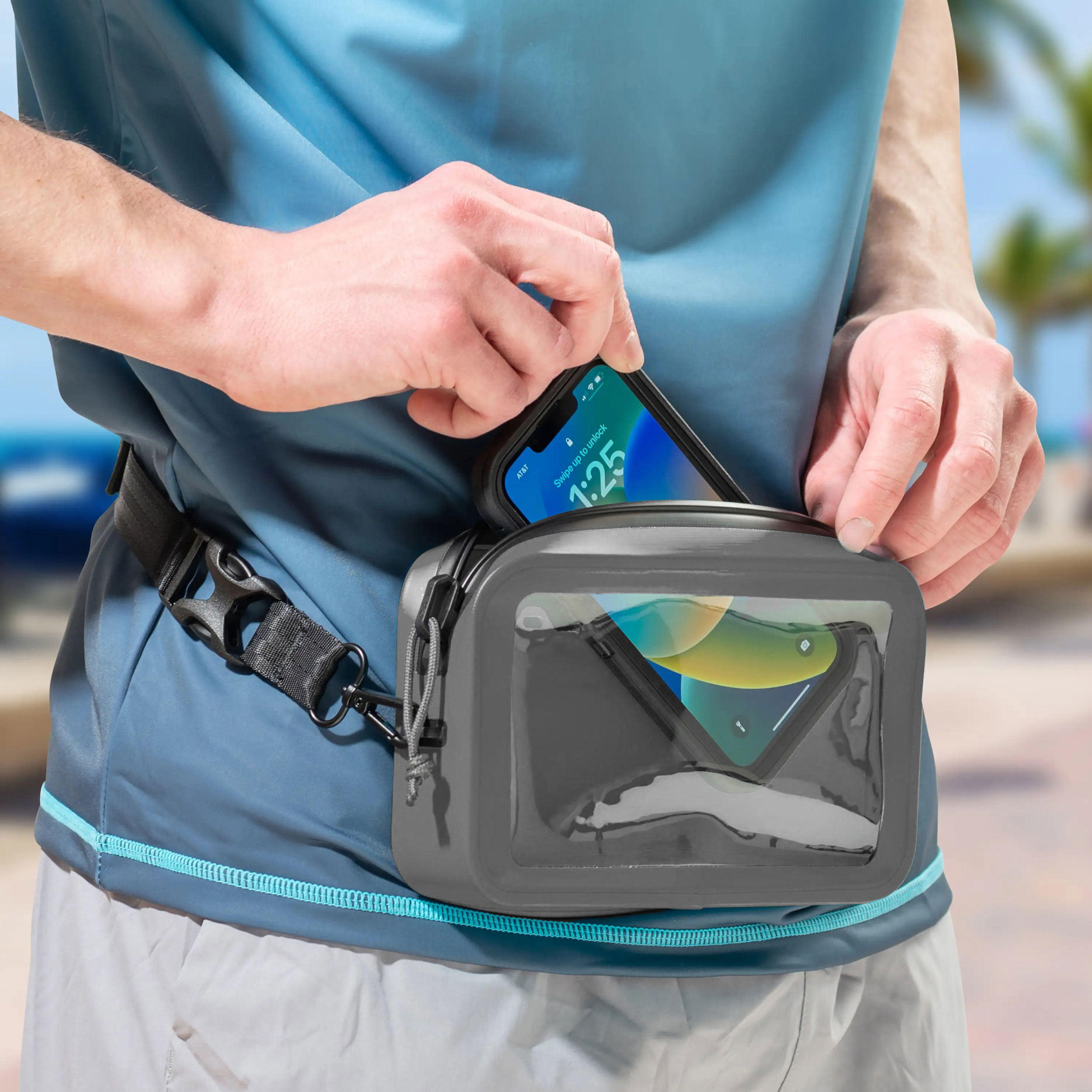 Etui impermeabil Nite Ize RunOff Hip Pack - Charcoal