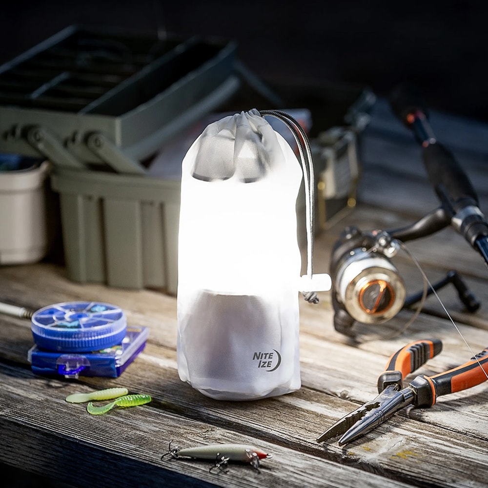 Lampă pentru camping Nite Ize Radiant RL3 PowerSwitch Rechargeable Camping Light Gray/Blue - 500 lumeni