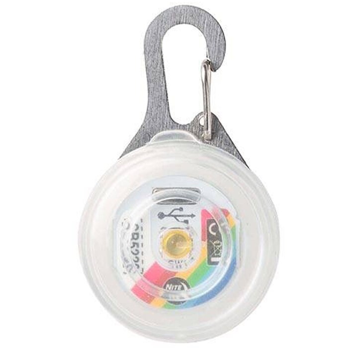 Lanternă Nite Ize Disc-O Tech Spotlit Rechargeable Carabiner Light - White