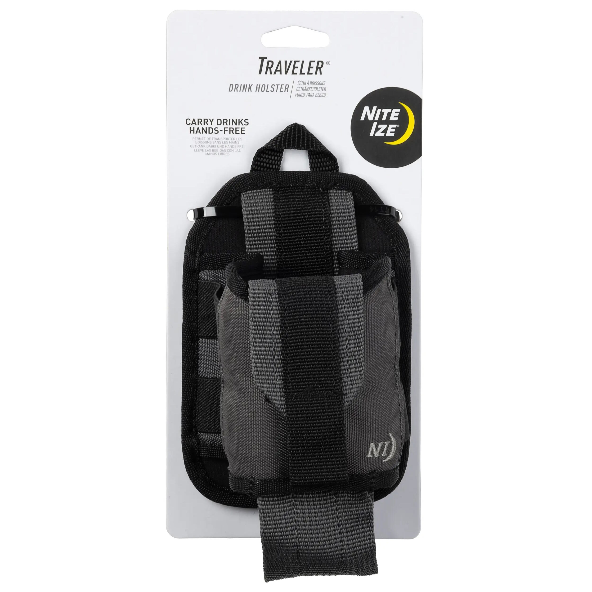 Suport pentru sticlă Nite Ize Traveler Drink Holster - Grey