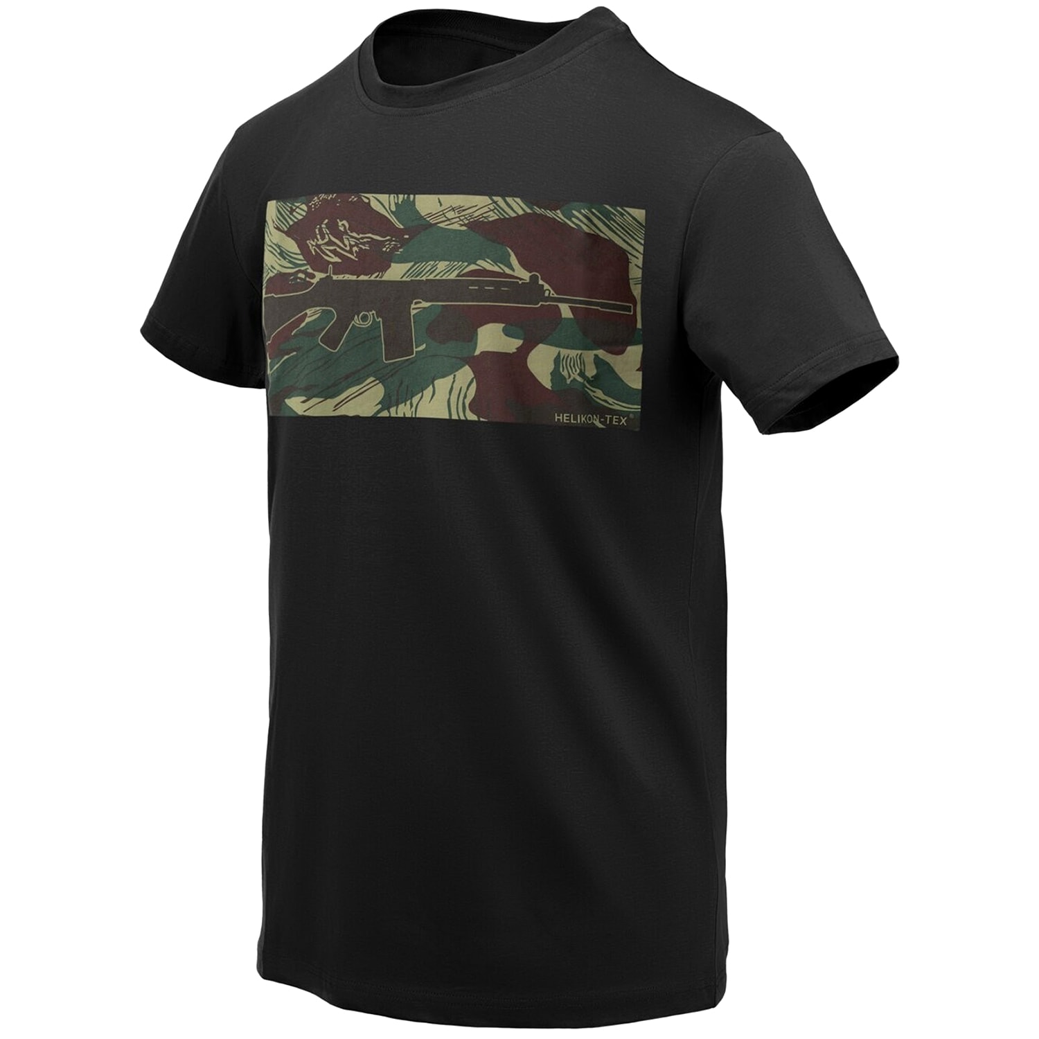 Tricou Helikon FN FAL - Black/Rhodesian Camo